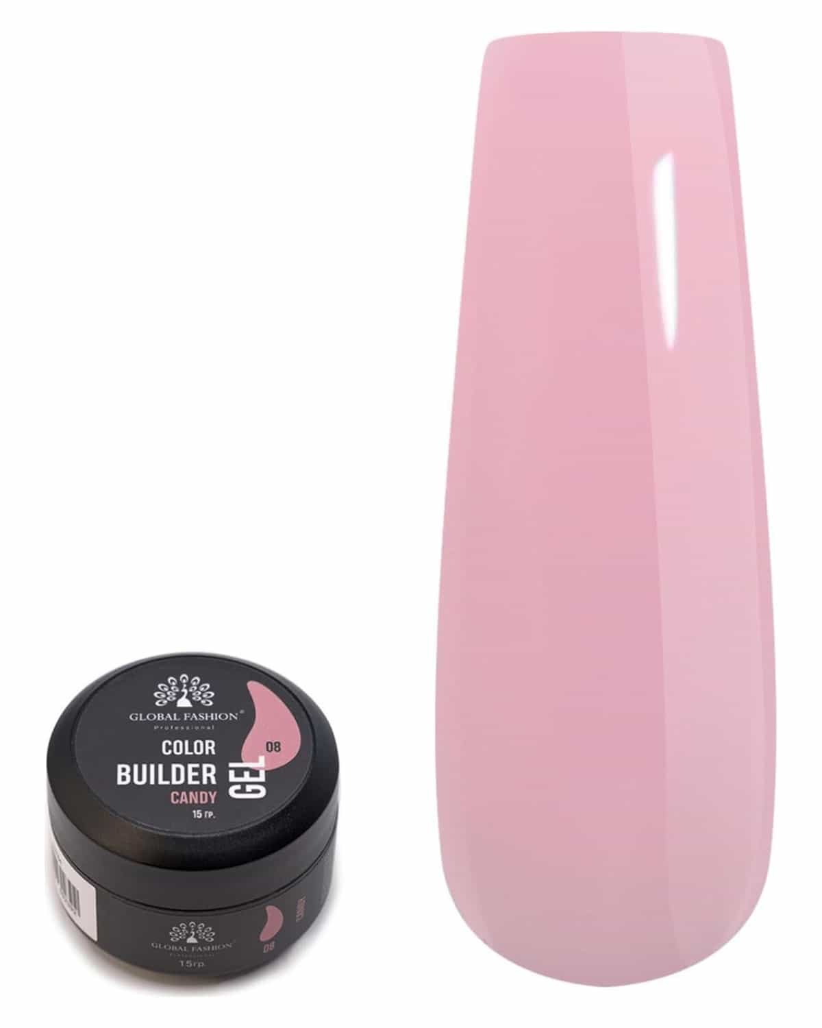 Color Gel Builder 15g with 13 Shades: Unleash Your Inner Nail Artist with This Versatile Sculpting and Coloring Nail Art Toolkit (08 CANDY)