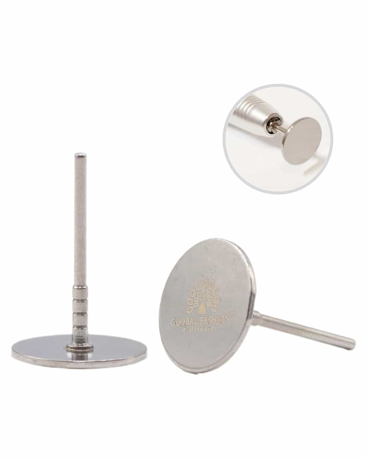 GLOBAL FASHION Professional Stainless Steel Disc for Sanding Paper (25mm, 20mm, 15mm) - Metal Disk Nail Drill Bits & Drill Nails Accessories | (25mm)