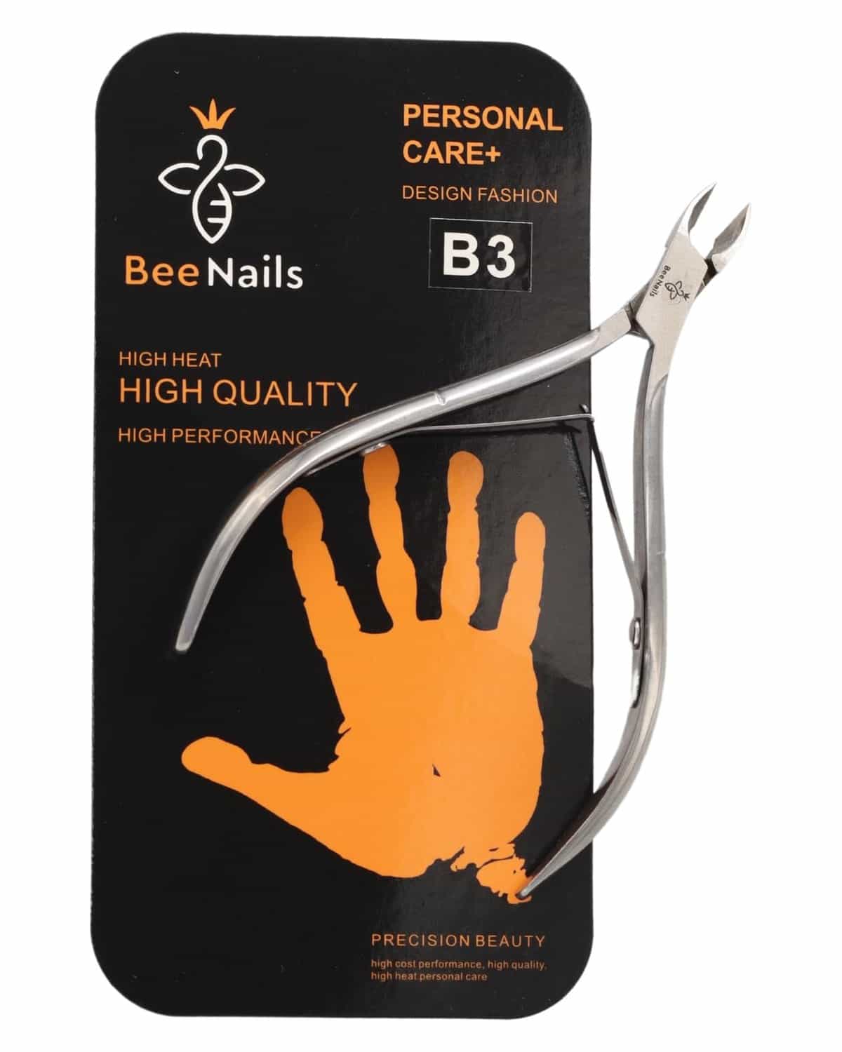 BeeNails Premium Stainless Steel Cuticle Nipper & Remover Kit for Flawless Manicures & Pedicures - Professional Clippers, Salon Grade Durable Tools for Fingernails and Toenails - | (B3)