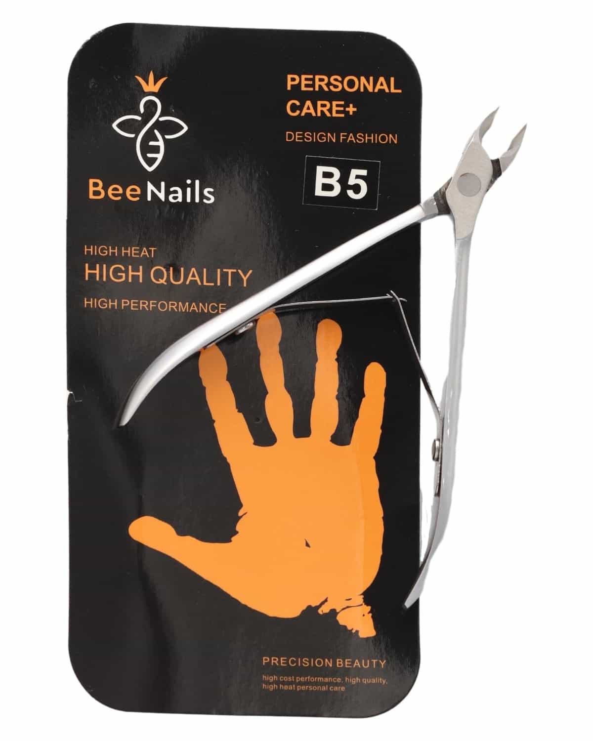 BeeNails Premium Stainless Steel Cuticle Nipper & Remover Kit for Flawless Manicures & Pedicures - Professional Clippers, Salon Grade Durable Tools for Fingernails and Toenails - | (B5)