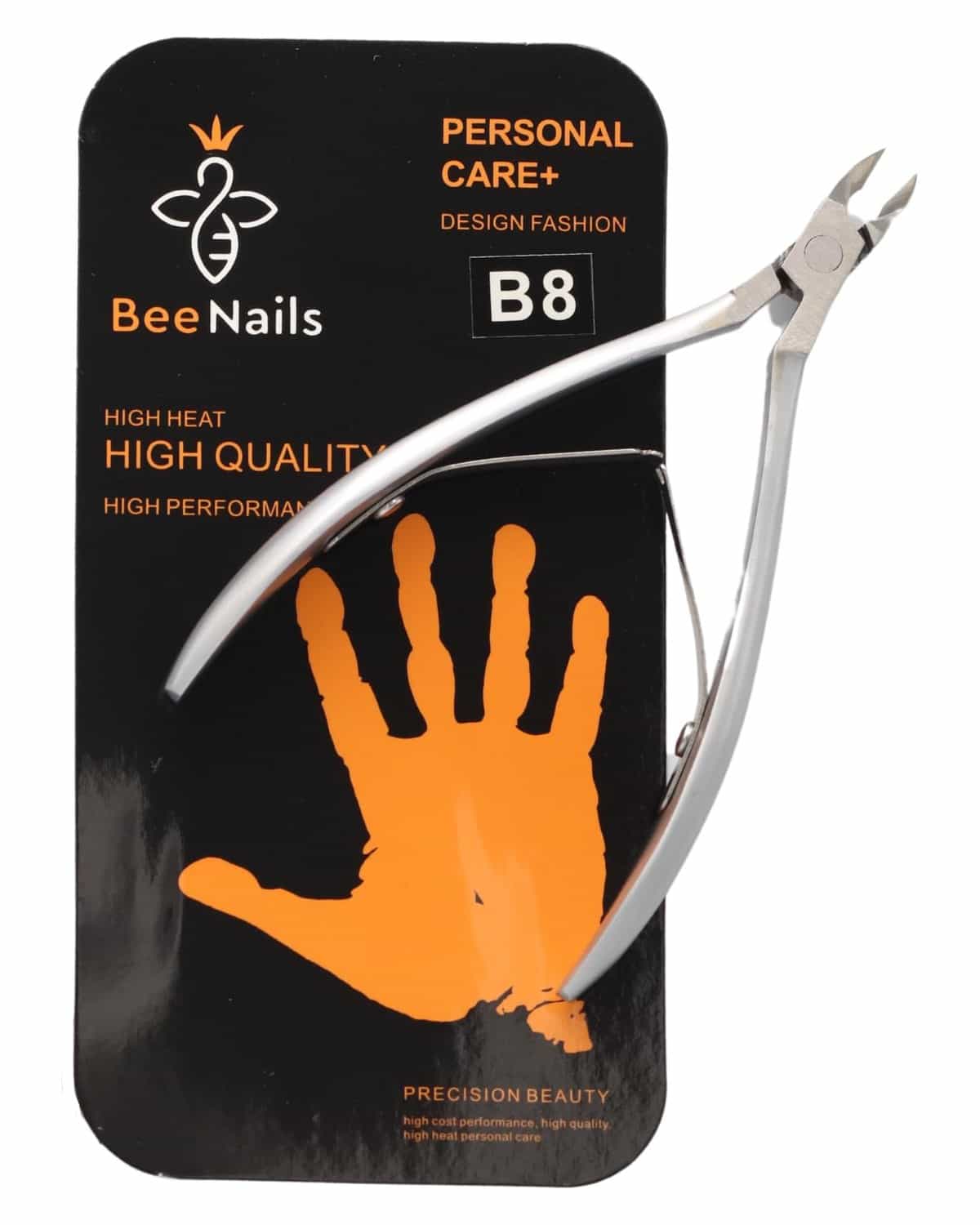 BeeNails Premium Stainless Steel Cuticle Nipper & Remover Kit for Flawless Manicures & Pedicures - Professional Clippers, Salon Grade Durable Tools for Fingernails and Toenails - | (B8)