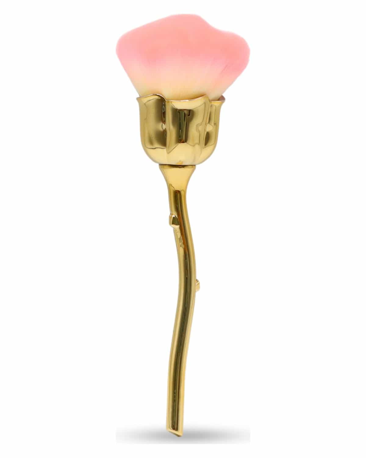 GLOBAL FASHION Professional Vegan & Cruelty-Free - Nail Art Powder Dust Removal Brush - Soft Bristles for Acrylic Powders, Glitters & Dips - Manicure Tool - Home & Salon Use | Gold Orange, Rose Brush
