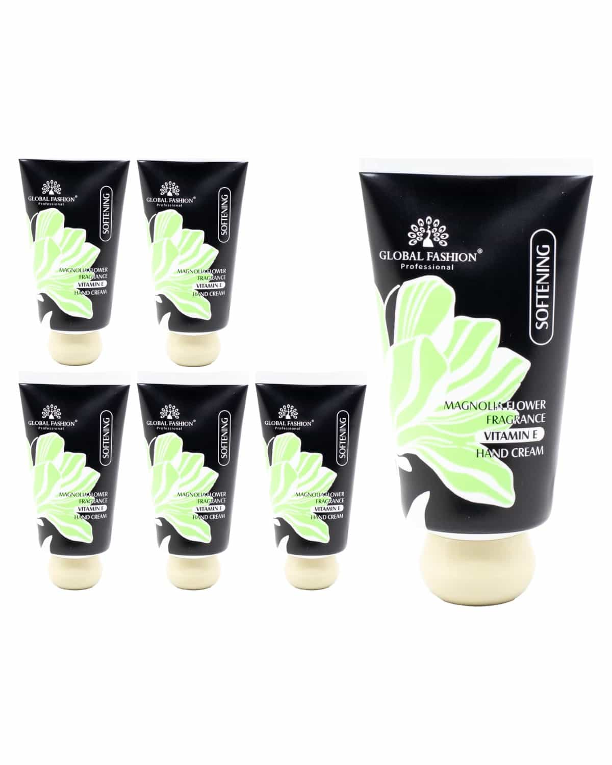 Vitamin E Hand Cream Set, 48H Deep Moisture & Fast Absorbing, Trio Fragrances (Cherry Blossom, Gardenia, Magnolia), Non-Greasy Formula for Soft Hands, 30g Travel Size (Magnolia Flower, 6 pcs)