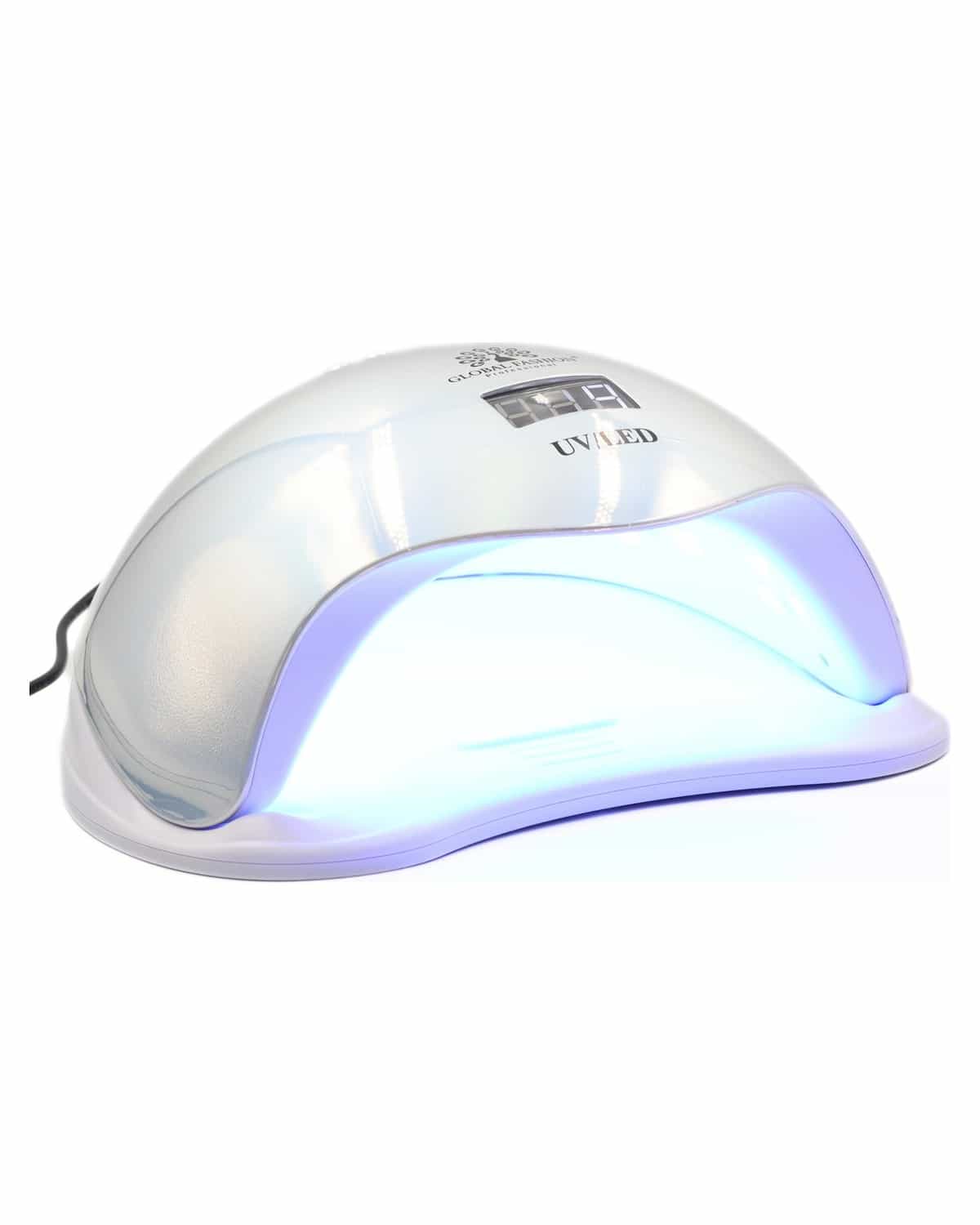 Global Fashion 2-in-1 UV/LED Nail Dryer Lamp- 72W, Double Light Source, Digital Display, Long-Lasting LEDs, Eye Care, Spacious Design for Hands & Feet, Suitable for Gel Polish- L11