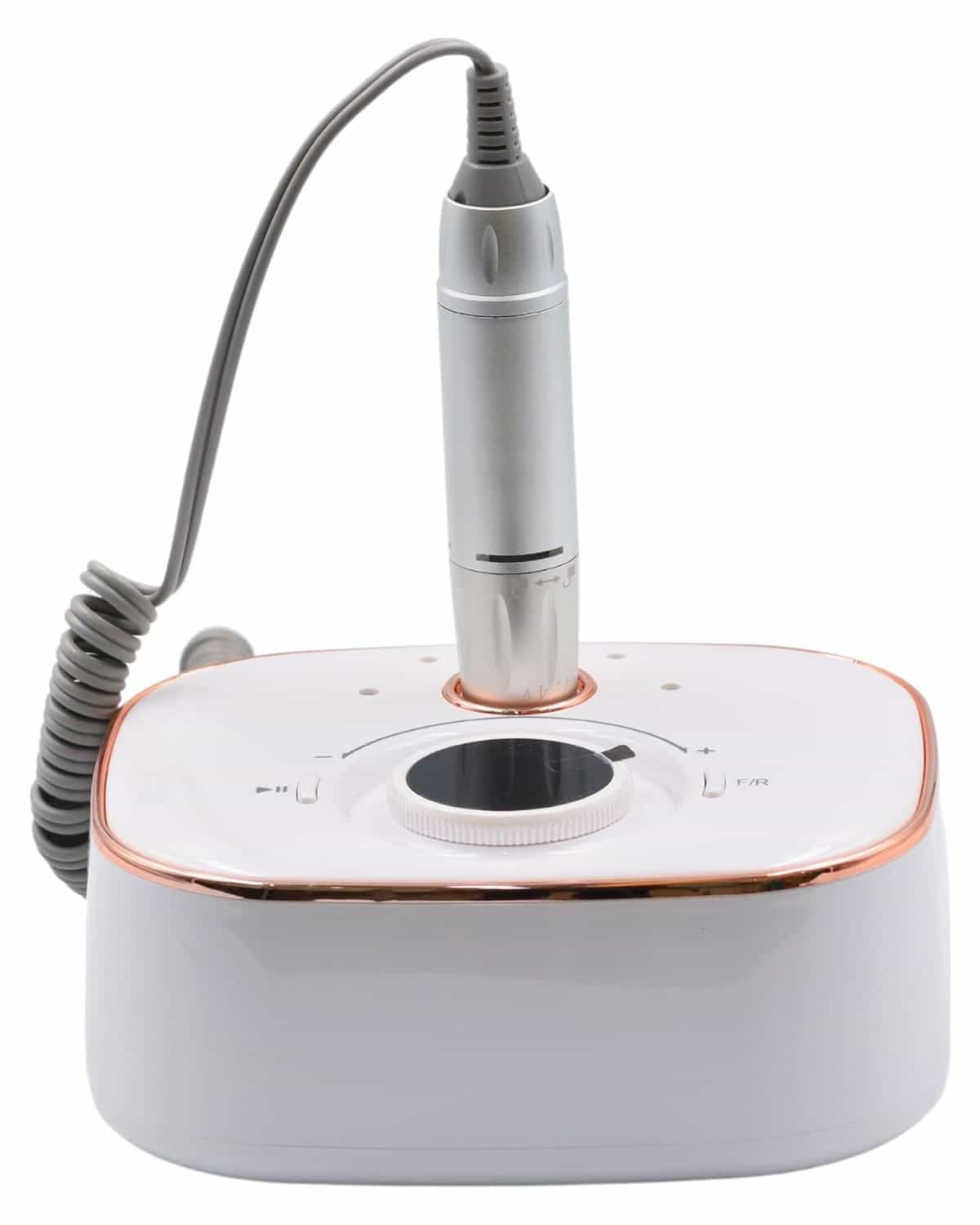 GLOBAL FASHION S306 Cordless Nail Drill – 35,000 RPM Rechargeable E-File, LCD Display, Adjustable Speed, Lightweight, Low Noise, for Gel,Acrylic Nails, DIY Manicure & Pedicure at Home or Salon (White)