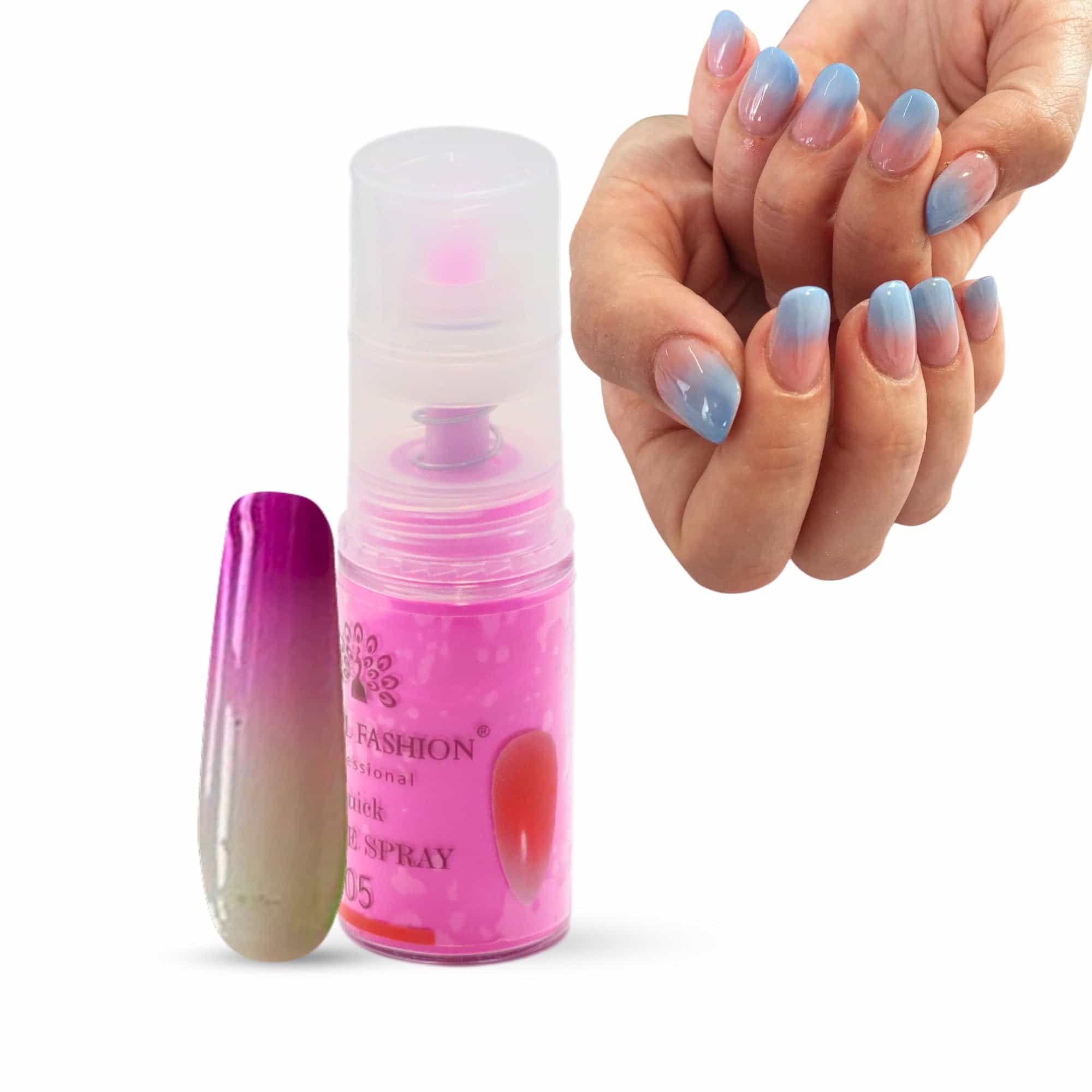 Global Fashion Ombre Nails - Quick Spray for Trendy Press-Ons (DIY) - Fast & Easy (05)