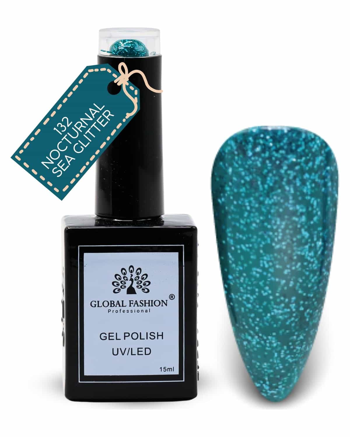 Black Elite Gel Polish - 15ml - 132