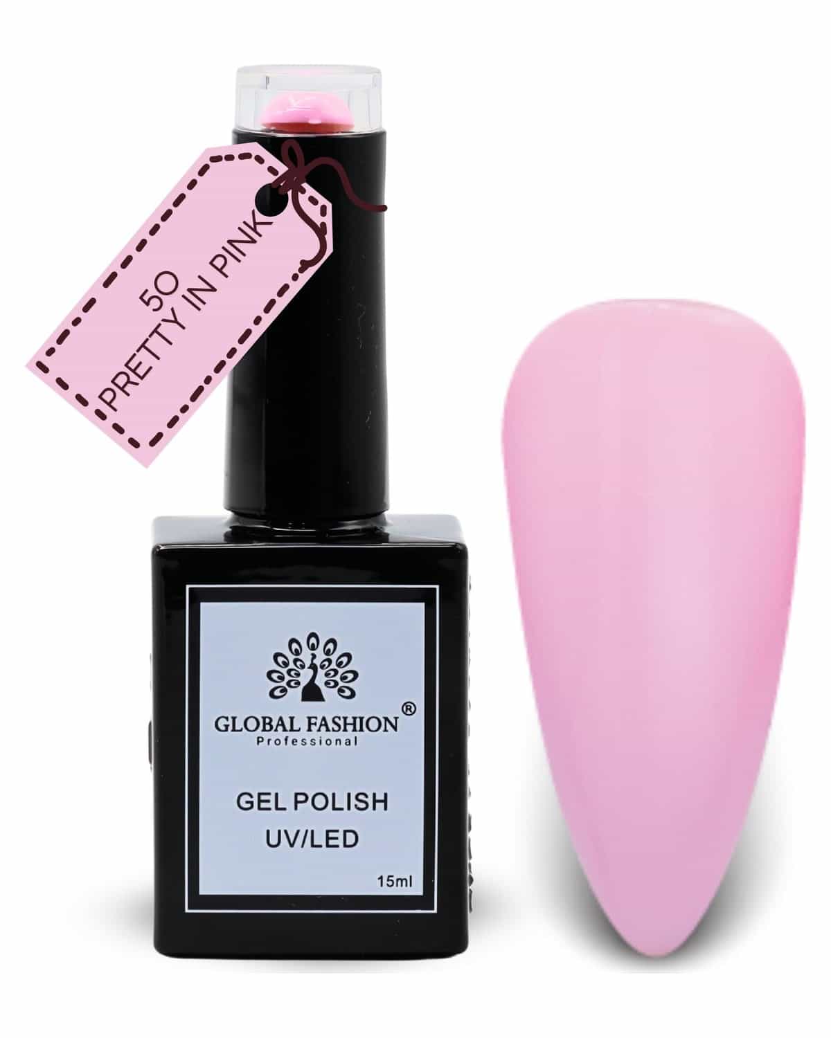 Global Fashion Blush Garden Collection Set (49–54) – 6 Long-Lasting, High-Gloss, Chip-Resistant Colors for Teens & Professionals – UV/LED Soak-Off Nail Kit (50-Pretty in Pink-1p, 1)