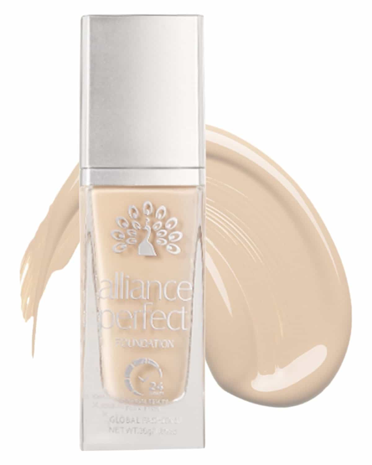 GLOBAL FASHION Alliance Perfect Liquid Foundation 8 Shades - 24H Long-Wear, Smart Tone-Adapting Full Coverage, Hydrating Vitamin E Complex, Transfer-Proof, Seamless Blend (L023 - G)