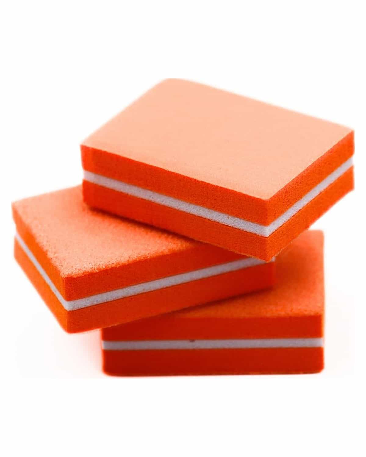 GLOBAL FASHION Professional 50PC Mini Nail Art Buffer - Salon-Quality Nails at Home | - (ORANGE)