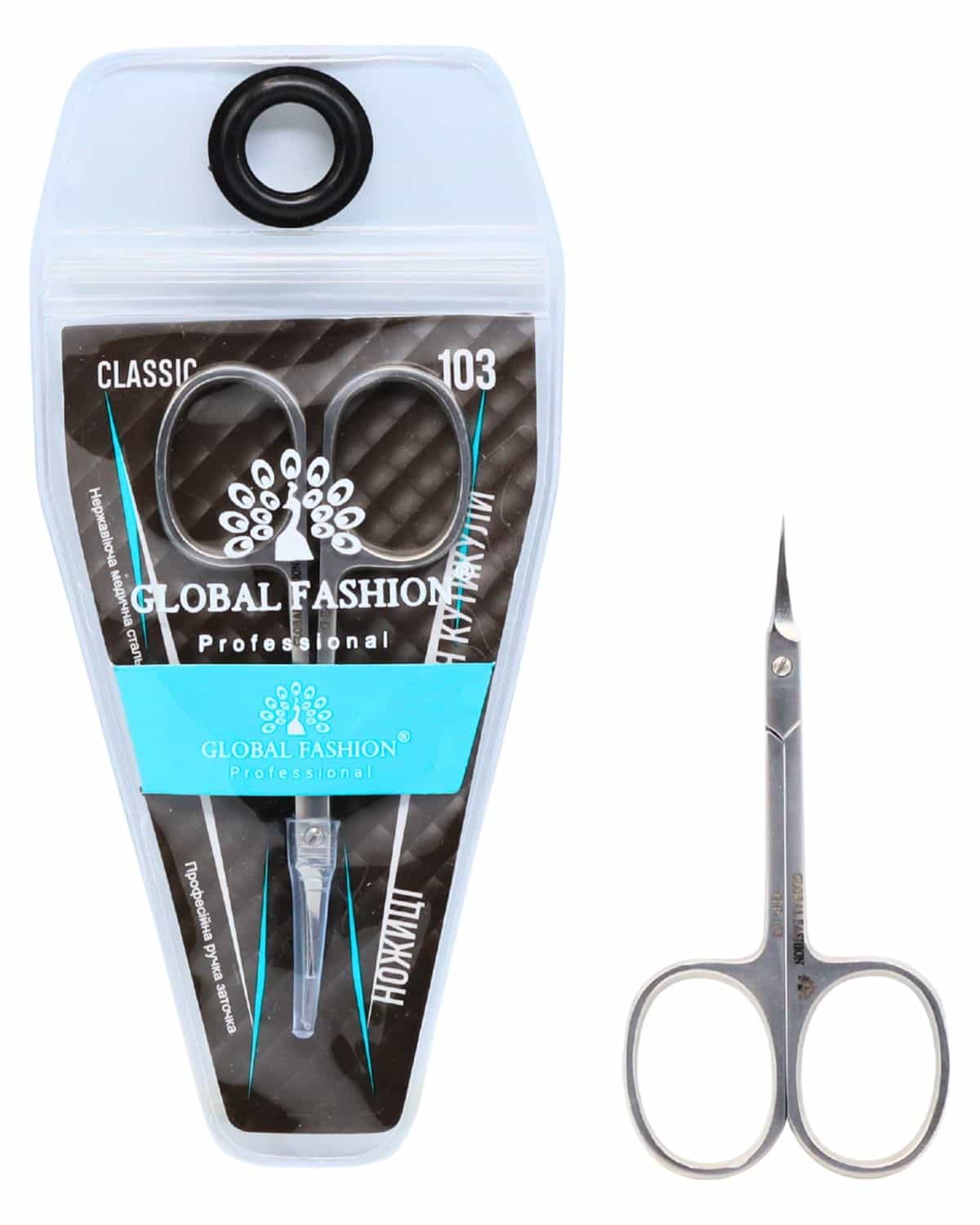 Global Fashion Cuticle Scissors – Hand Sharpened, Medical Stainless Steel, Precision Blades for Nail & Cuticle Trimming, Rust-Resistant Manicure Tool for Home & Salon Use (Classic)