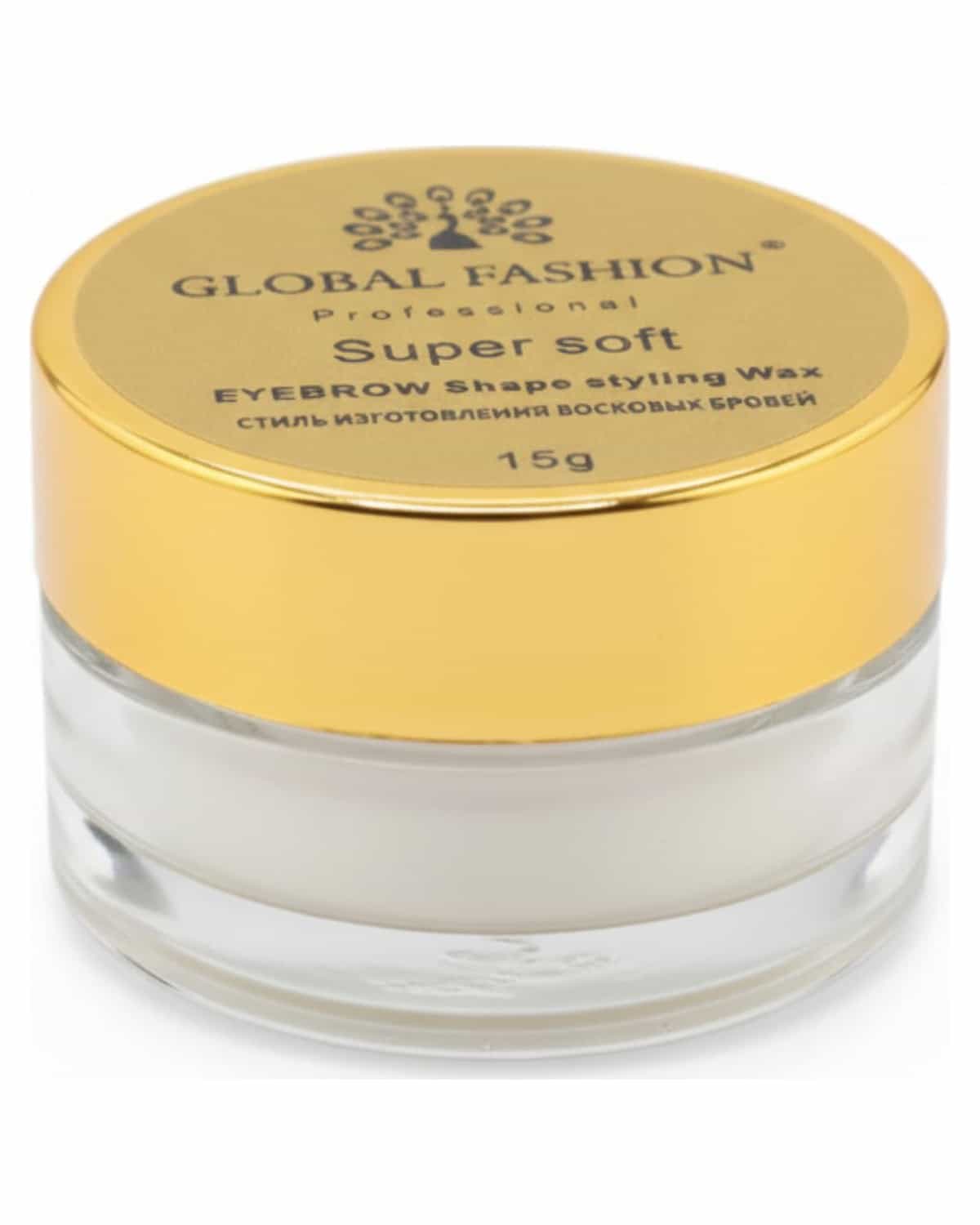 Eyebrow Shaping Wax 15g - Waterproof & Fast-Drying - Shapes, Lifts & Laminates Brows for All Day Control - Flake-Free Formula, No White Residue, 24h Long-Lasting Hold for groomed Look (Super Soft)