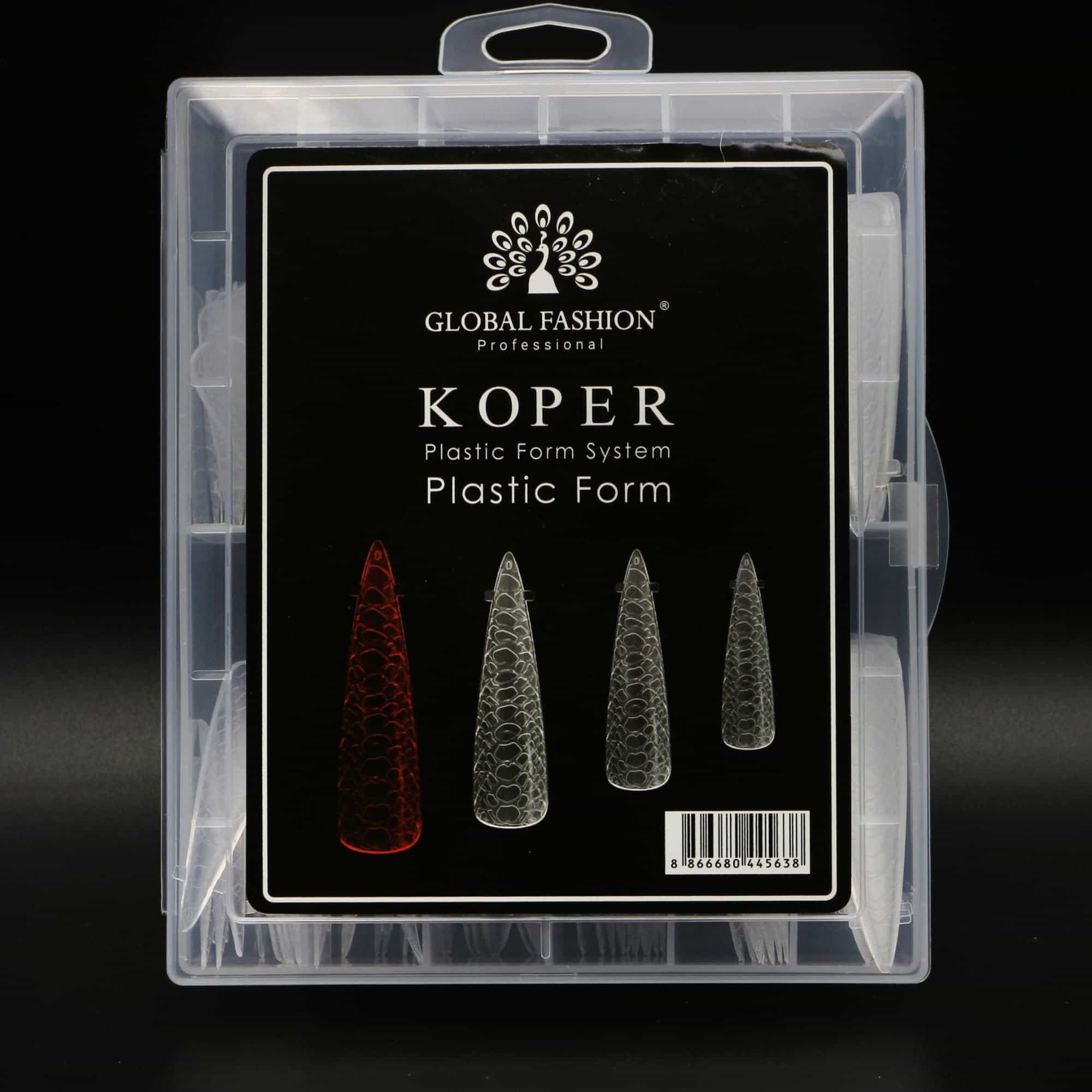 Dual Nail Forms - 120 Pcs - Stiletto Clear