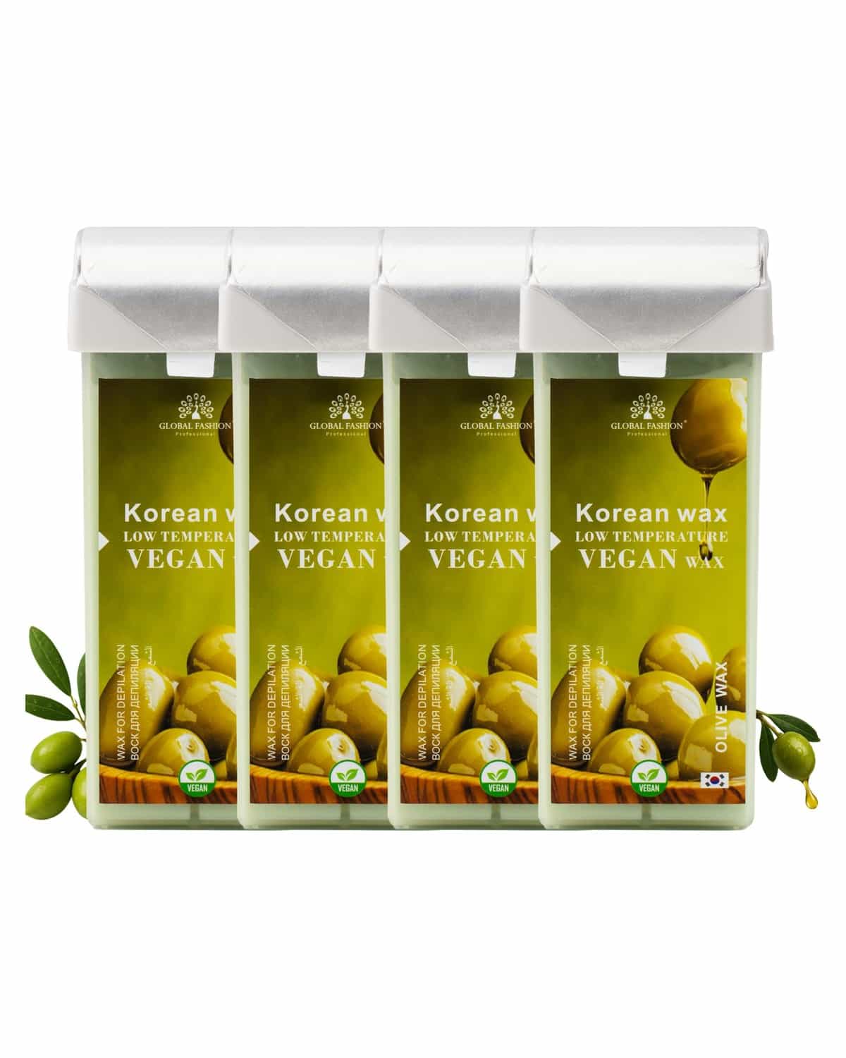 Global Fashion 100ml Roll-On Wax Cartridge – Korean Soothing Depilatory Wax Refill for Women Hair Removal, Long-Lasting Soft Wax, Smooth Glide for Legs, Arms & Body | 12 Scents (40)