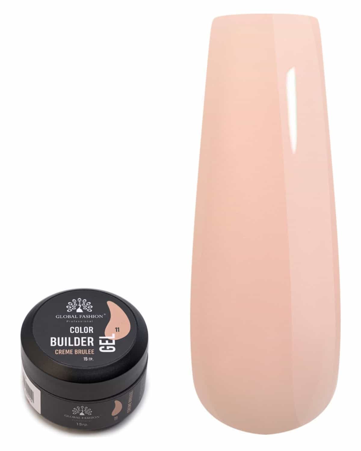 Color Builder Gel 15g with 13 Shades: Unleash Your Inner Nail Artist with This Versatile Sculpting and Coloring Nail Art Toolkit (11 CRENE BRULEE)