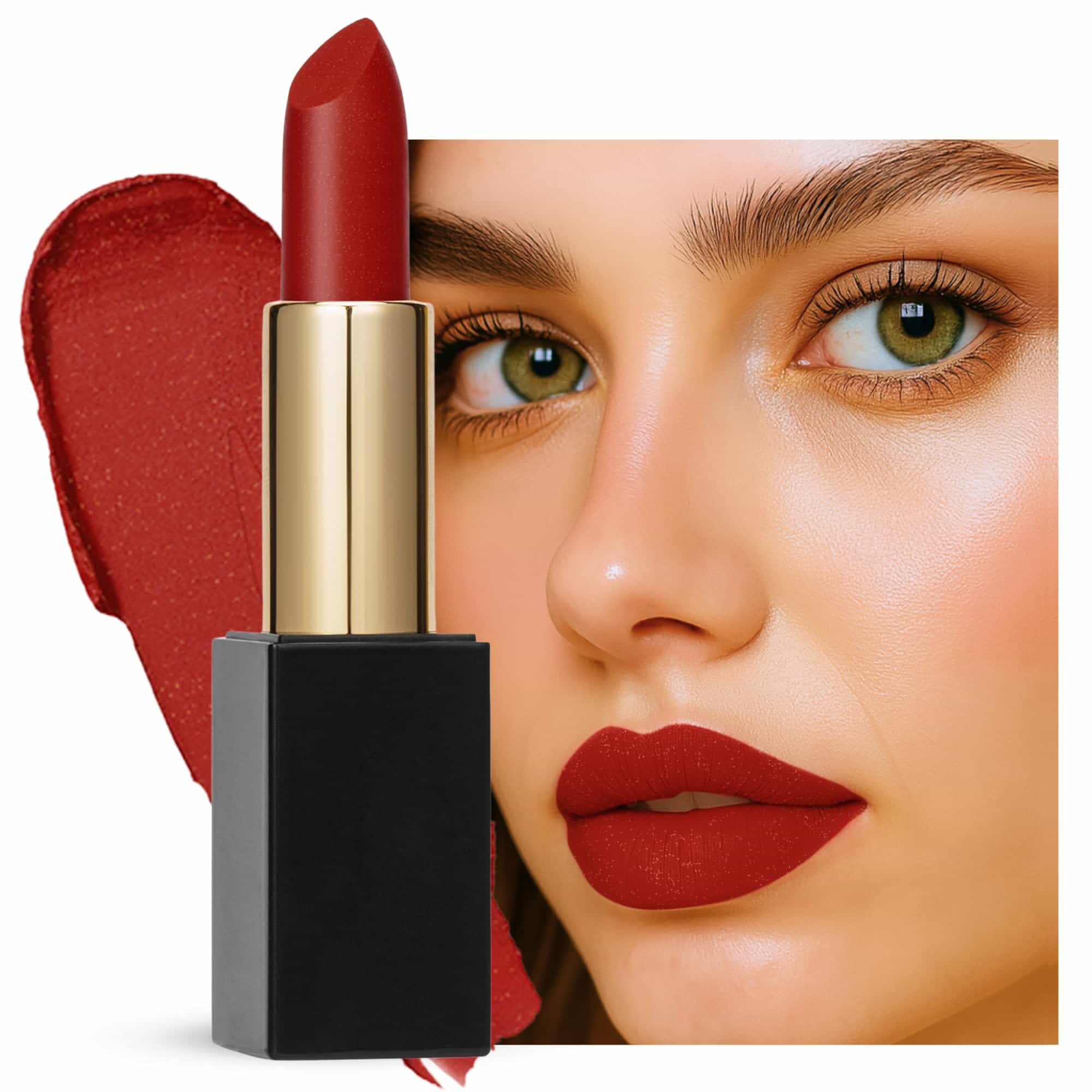 Global Fashion Lubrication Matte Lipstick - 24 Vibrant Shades, Long‑Lasting, Moisturizing Matte Finish Enriched with Vitamin E & Argan‑Oil, High‑Pigment Nude & Red Tones (113)