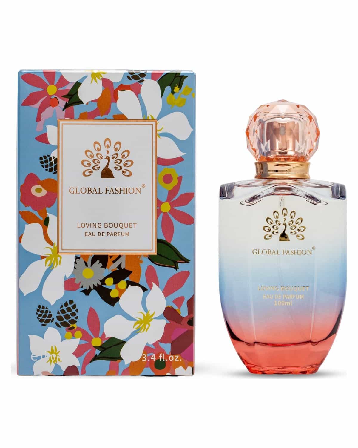 Eau De Parfum 100ml - Global Fashion | Natural Spray Luxury Fragrance for Women, Long-Lasting with Bergamot, Rose, Jasmine, Musk & Vanilla Notes | Perfect for Any Occasion (Loving)