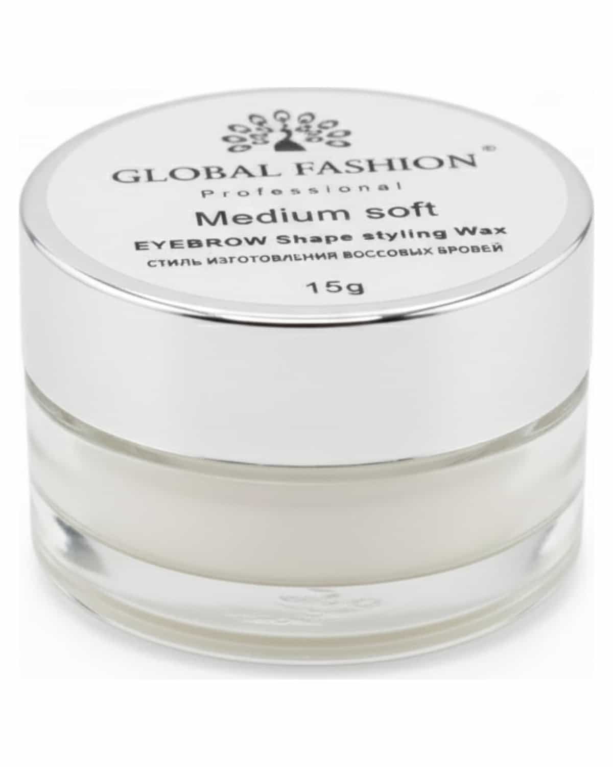 Eyebrow Shaping Wax 15g - Waterproof & Fast-Drying - Shapes, Lifts & Laminates Brows for All Day Control - Flake-Free Formula, No White Residue, 24h Long-Lasting Hold for groomed Look (Medium Soft)