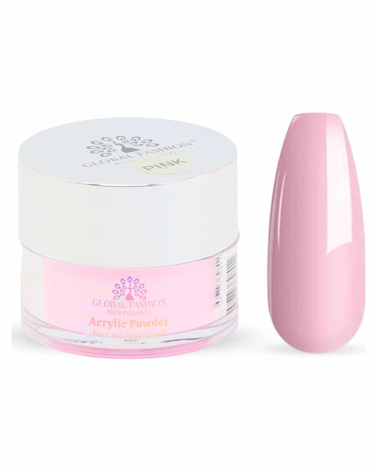 Acrylic Powder - Clear Finish, Strong Adhesion, Bubble-Free, Non-Yellowing, For Nail Extensions, Overlays, 3D & French Nails, Low-Odor, Fast-Setting, Professional Salon-Quality Formula (Pink, 15g)