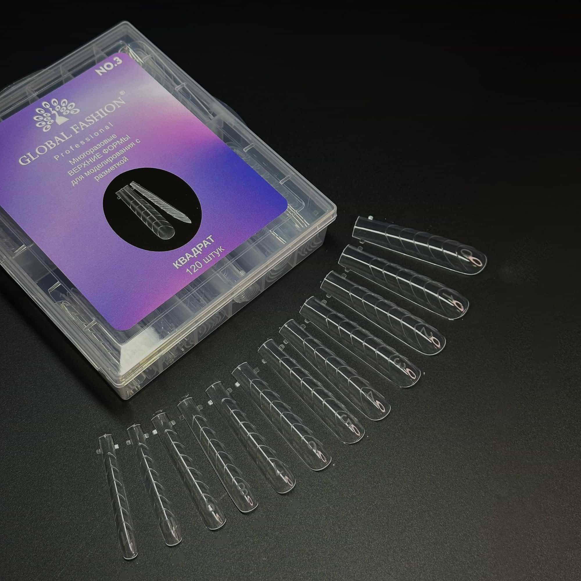 Nail Extension Tips - 120 Pcs - Square Clear