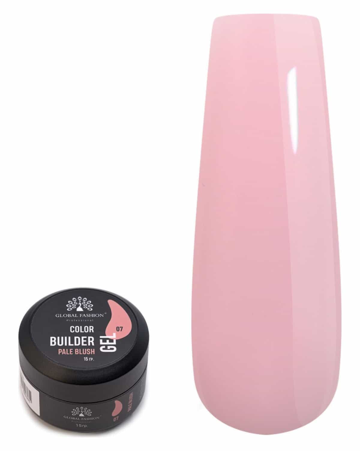 Color Builder Gel 15g with 13 Shades: Unleash Your Inner Nail Artist with This Versatile Sculpting and Coloring Nail Art Toolkit (07 PALE BLUSH)