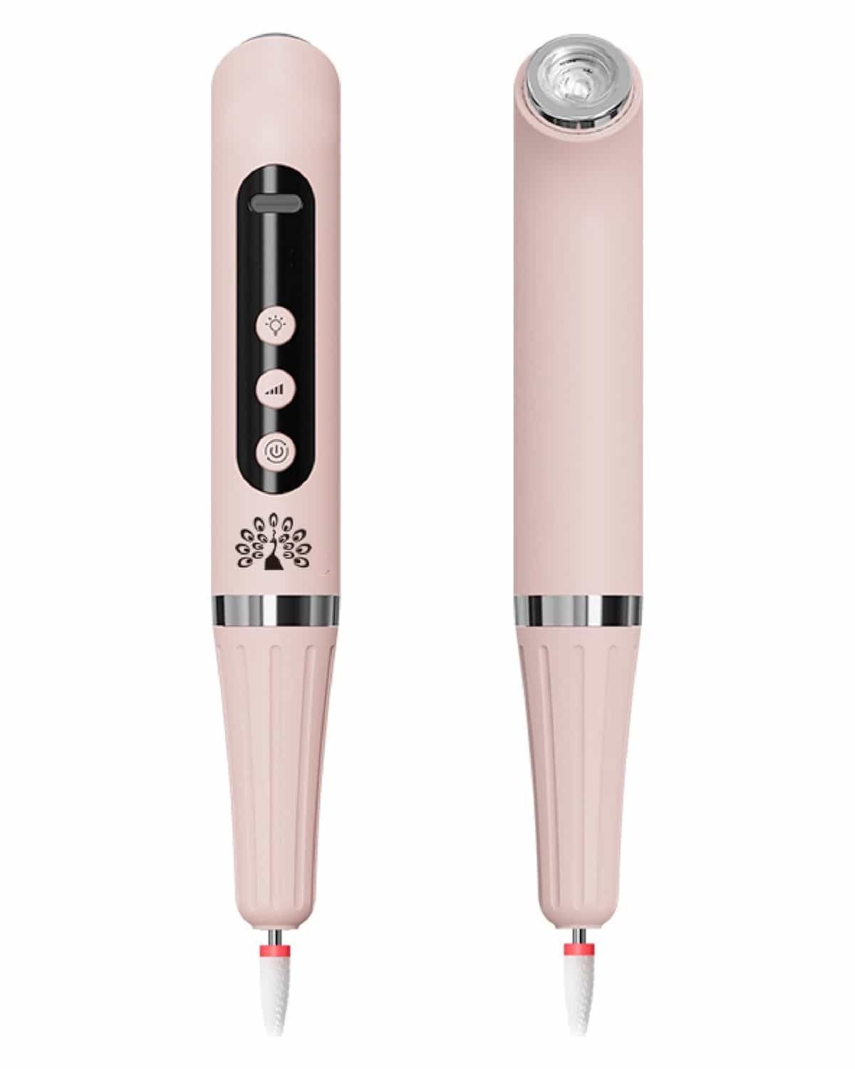 Global Fashion 2-in-1 Polishing Pen, Cordless Electric Nail File & UV Lamp, Nail Drill Kit for Manicure & Pedicure, Ideal for Acrylic and Gel Nails, Essential Nail Tools for Technicians (Pink)