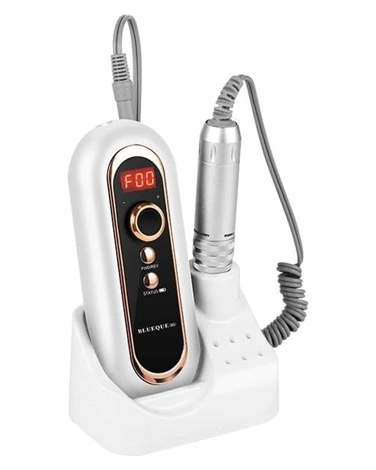 Global Fashion BQ-504A Cordless Nail Drill – 30,000 RPM, LCD Display, Rechargeable, Lightweight Ergonomic E-File Kit for Acrylic, Gel & Polygel Removal, Manicure & Pedicure, Salon