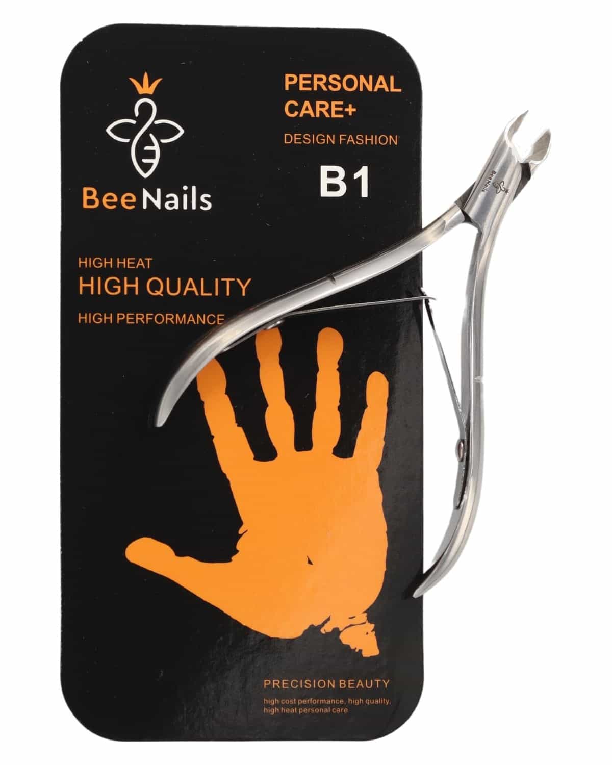 BeeNails Premium Stainless Steel Cuticle Nipper & Remover Kit for Flawless Manicures & Pedicures - Professional Clippers, Salon Grade Durable Tools for Fingernails and Toenails