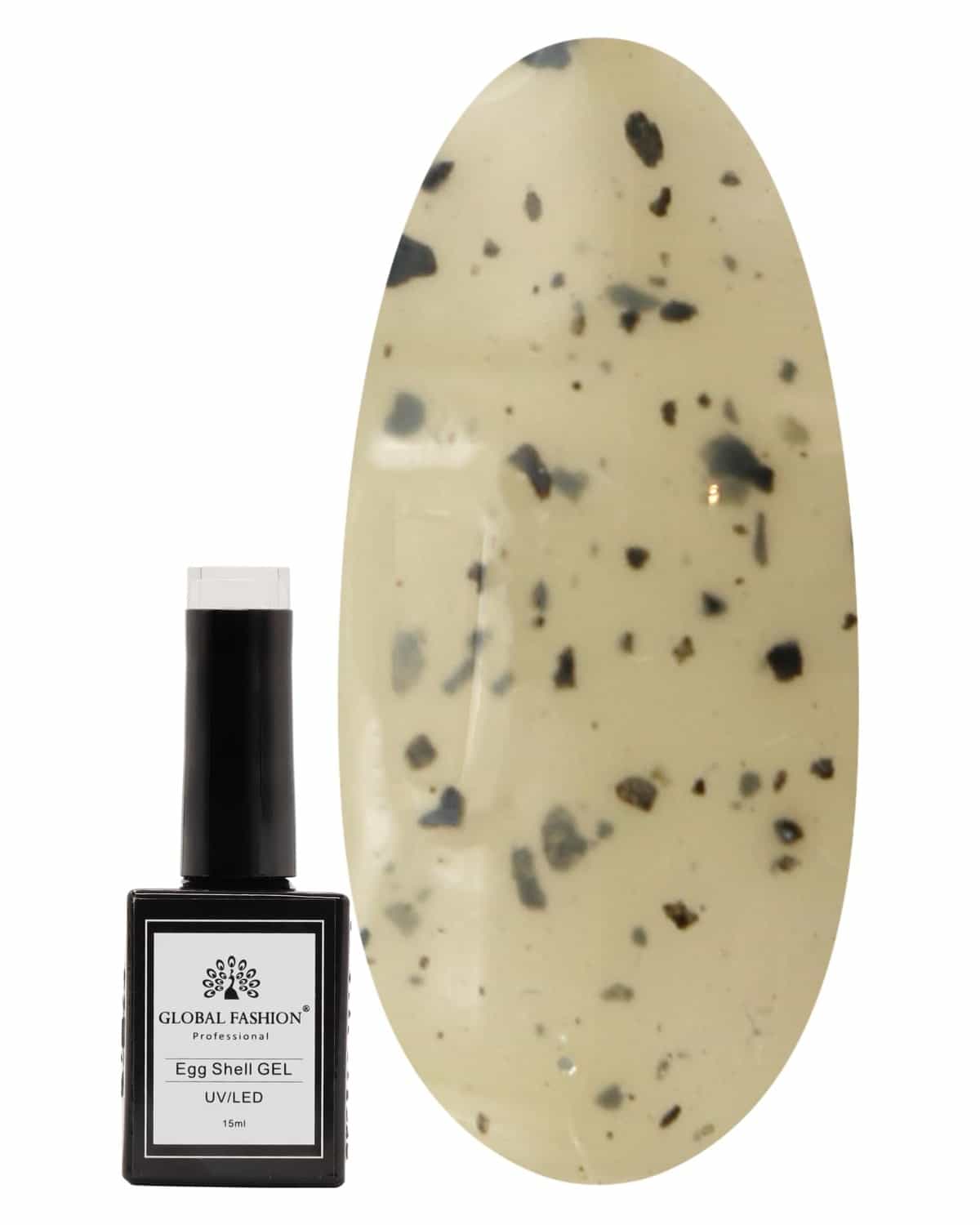 Egg Shell UV/LED Gel Nail Polish – Long-Lasting Color-Changing Soak-Off Gel, Easy Application, Nail Art Polish for Salon-Grade & Home Manicures – (Shade 208, 15ml)