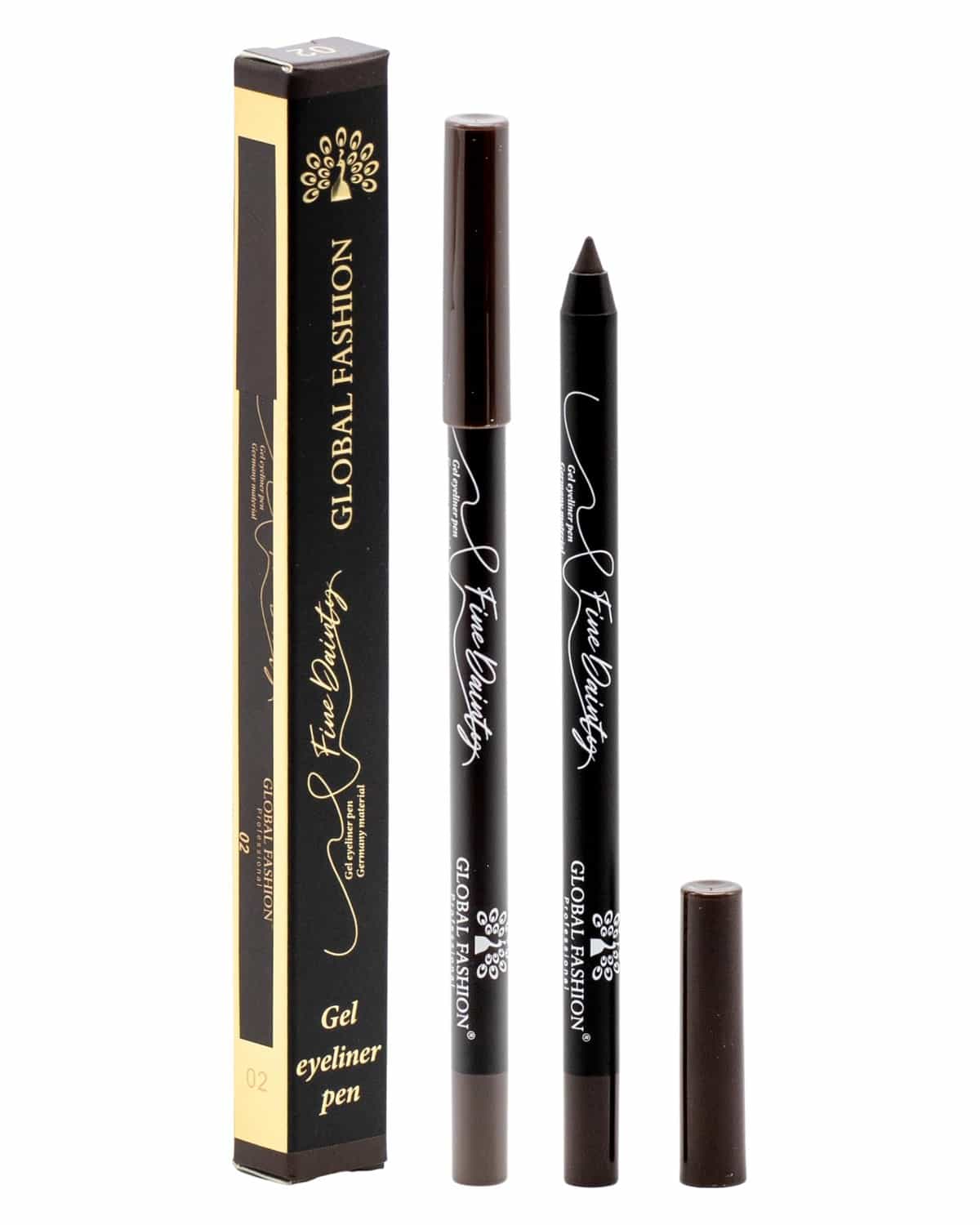 Waterproof Gel Eyeliner Pen, 0.2 mm Precision Twist-Up Tip, Smudge-Proof Kajal, Matte Finish, 12-Hour Wear, Vegan & Contact-Lens Safe, Sensitive Eyes (2 - Plum brown)