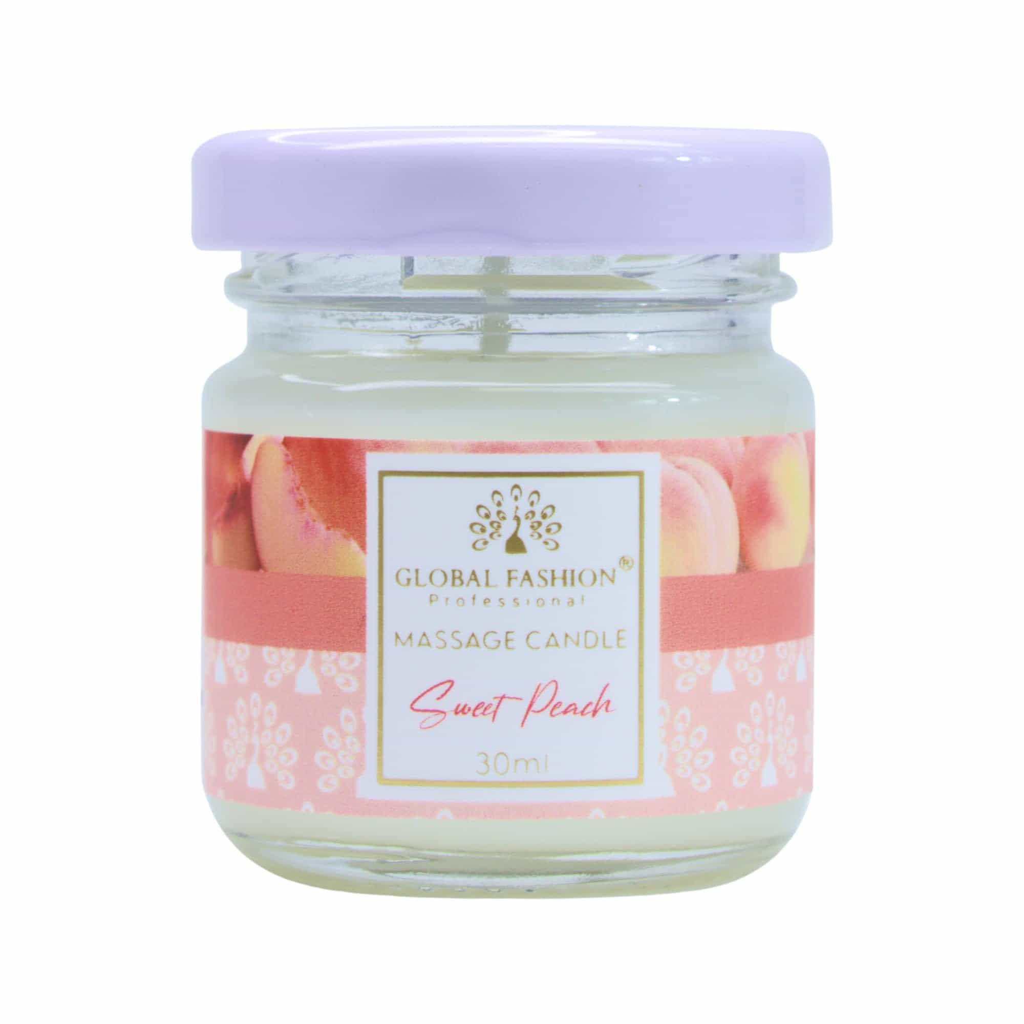Global Fashion Massage Candle 30 ml - Luxury Body & Massage Oil Candle, Warm Skin-Oil Candle for Home Spa, Couples & Personal Use - Vegan Soy Wax, Home Scented Aromatherapy Gift-Re