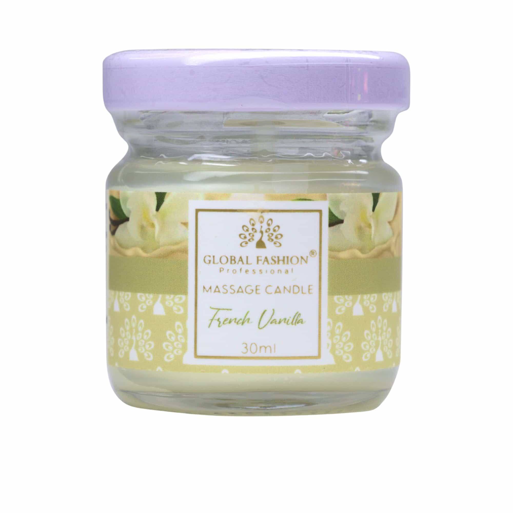 Global Fashion Massage Candle 30 ml - Luxury Body & Massage Oil Candle, Warm Skin-Oil Candle for Home Spa, Couples & Personal Use - Vegan Soy Wax, Home Scented Aromatherapy Gift-Re