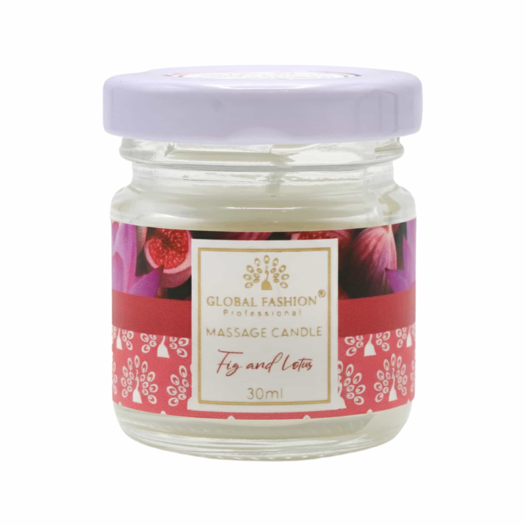 Global Fashion Massage Candle 30 ml - Luxury Body & Massage Oil Candle, Warm Skin-Oil Candle for Home Spa, Couples & Personal Use - Vegan Soy Wax, Home Scented Aromatherapy Gift-Re