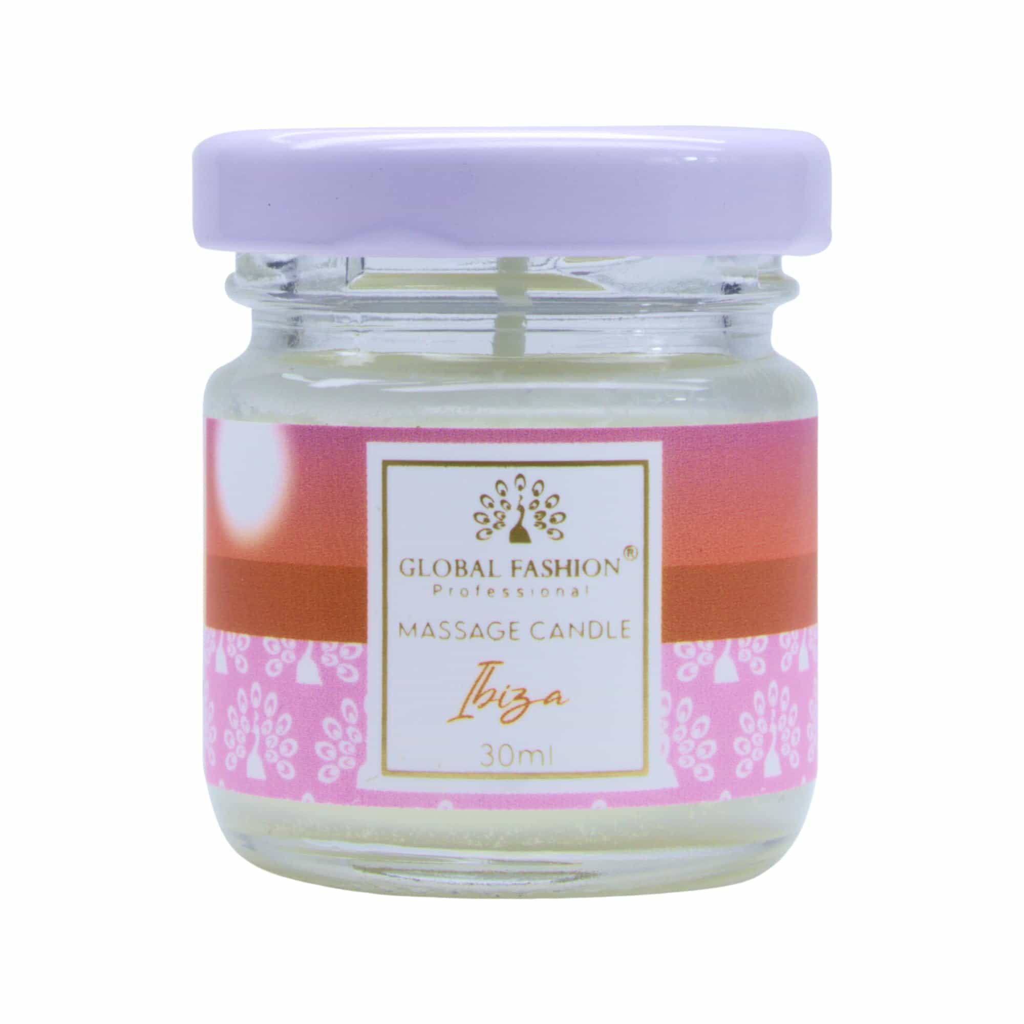 Global Fashion Massage Candle 30 ml - Luxury Body & Massage Oil Candle, Warm Skin-Oil Candle for Home Spa, Couples & Personal Use - Vegan Soy Wax, Home Scented Aromatherapy Gift-Re