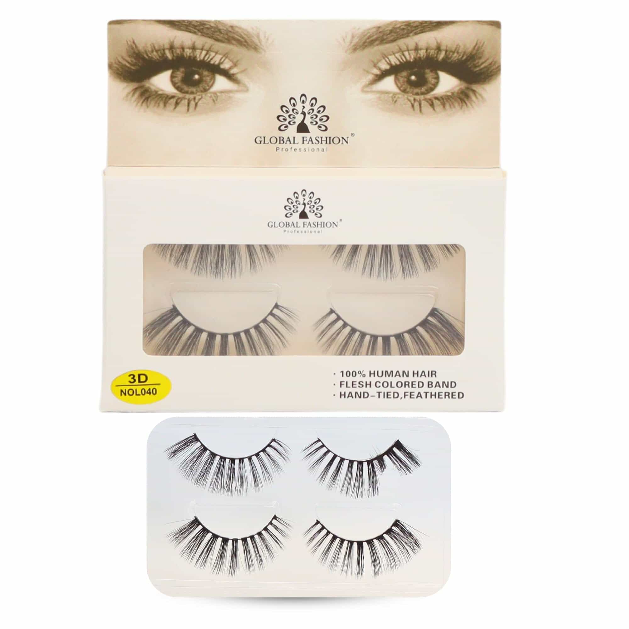 False Eyelashes Pack - Wispy Natural Look, Mink Fluffy Strips, Cat Eye and Fox Eye Lashes, Reusable, Easy Application, Perfect for Daily Wear & Special Occasions | (Eyelash 3D NOL0)