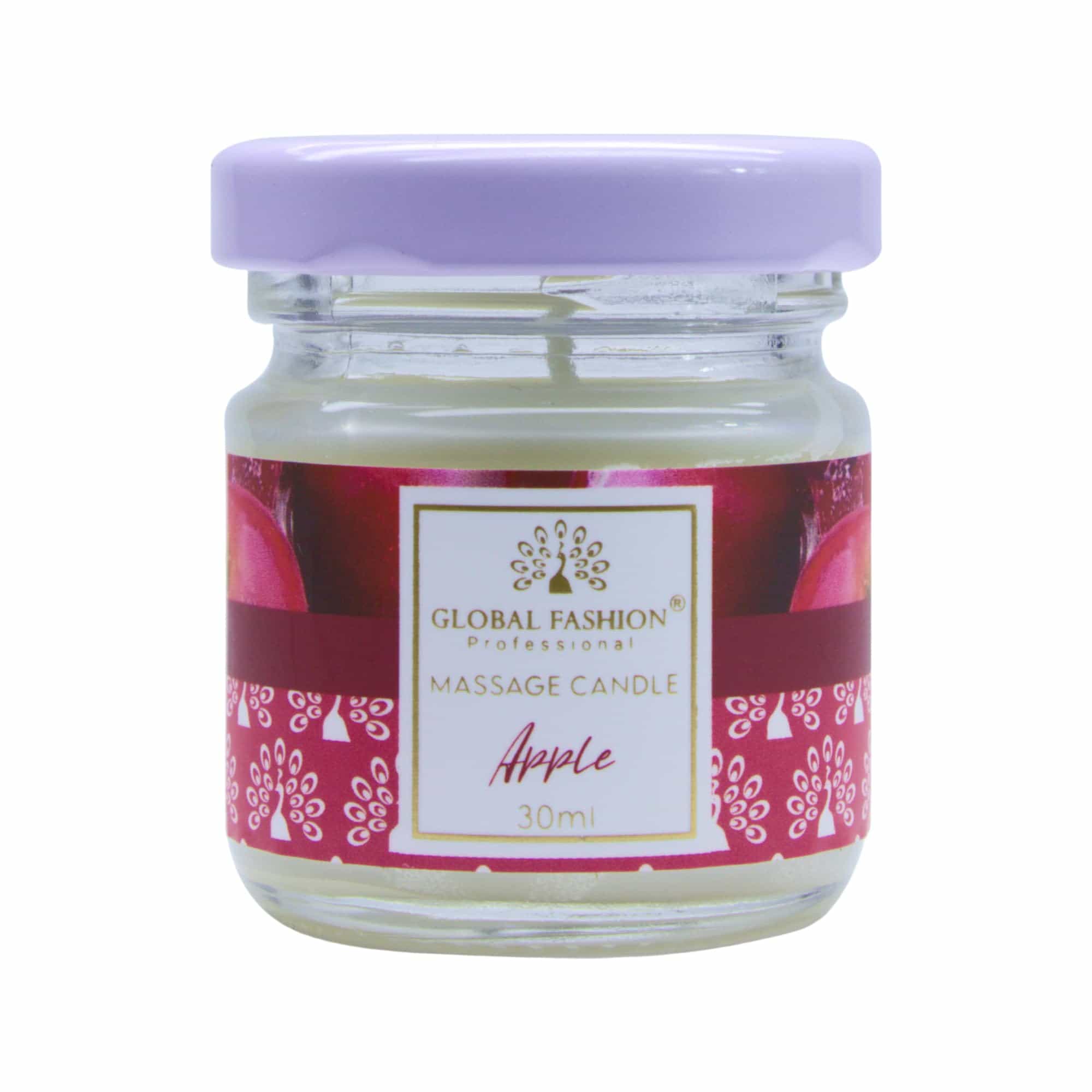 Global Fashion Massage Candle 30 ml - Luxury Body & Massage Oil Candle, Warm Skin-Oil Candle for Home Spa, Couples & Personal Use - Vegan Soy Wax, Home Scented Aromatherapy Gift-Re
