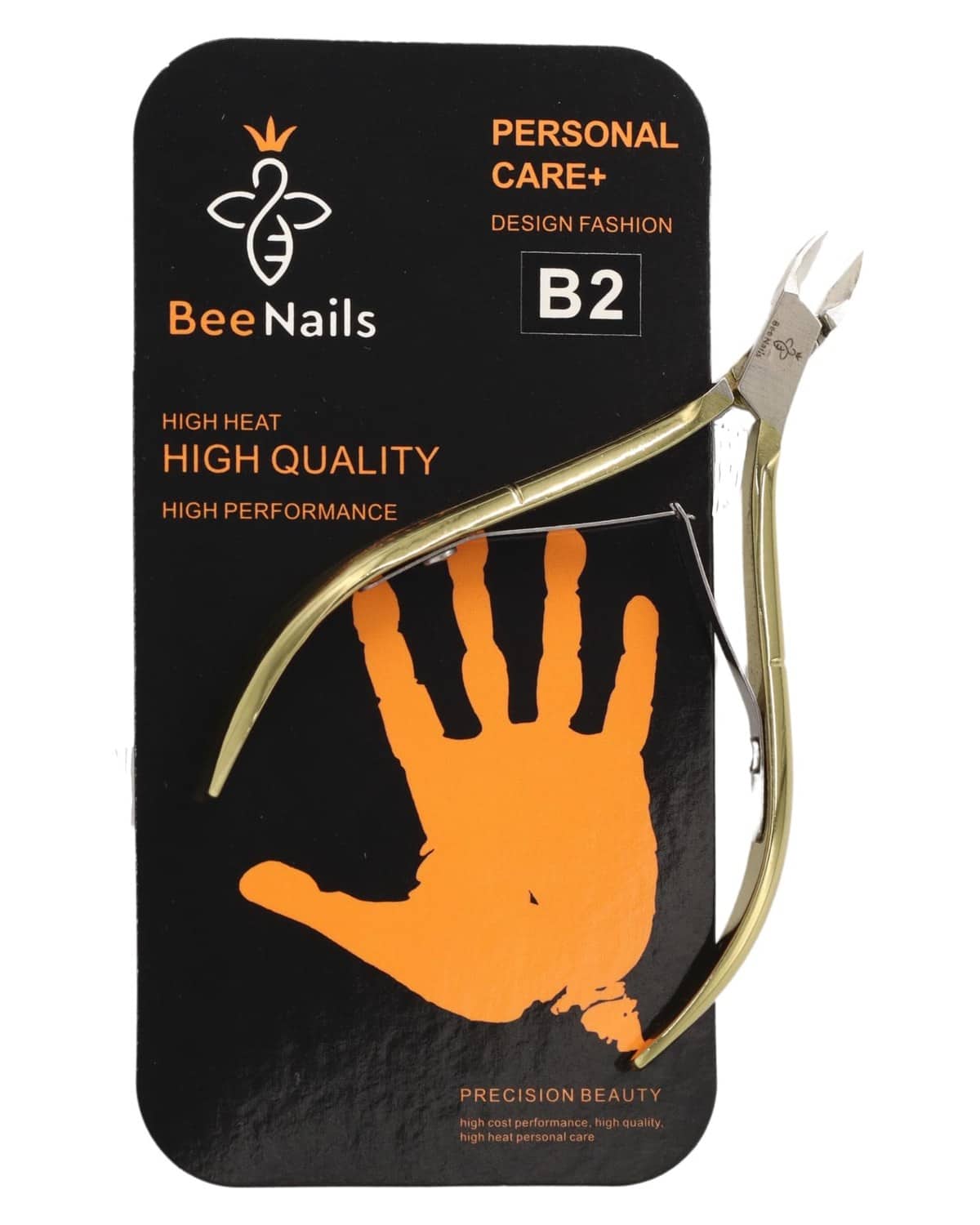 BeeNails Premium Stainless Steel Cuticle Nipper & Remover Kit for Flawless Manicures & Pedicures - Professional Clippers, Salon Grade Durable Tools for Fingernails and Toenails - | (B2)