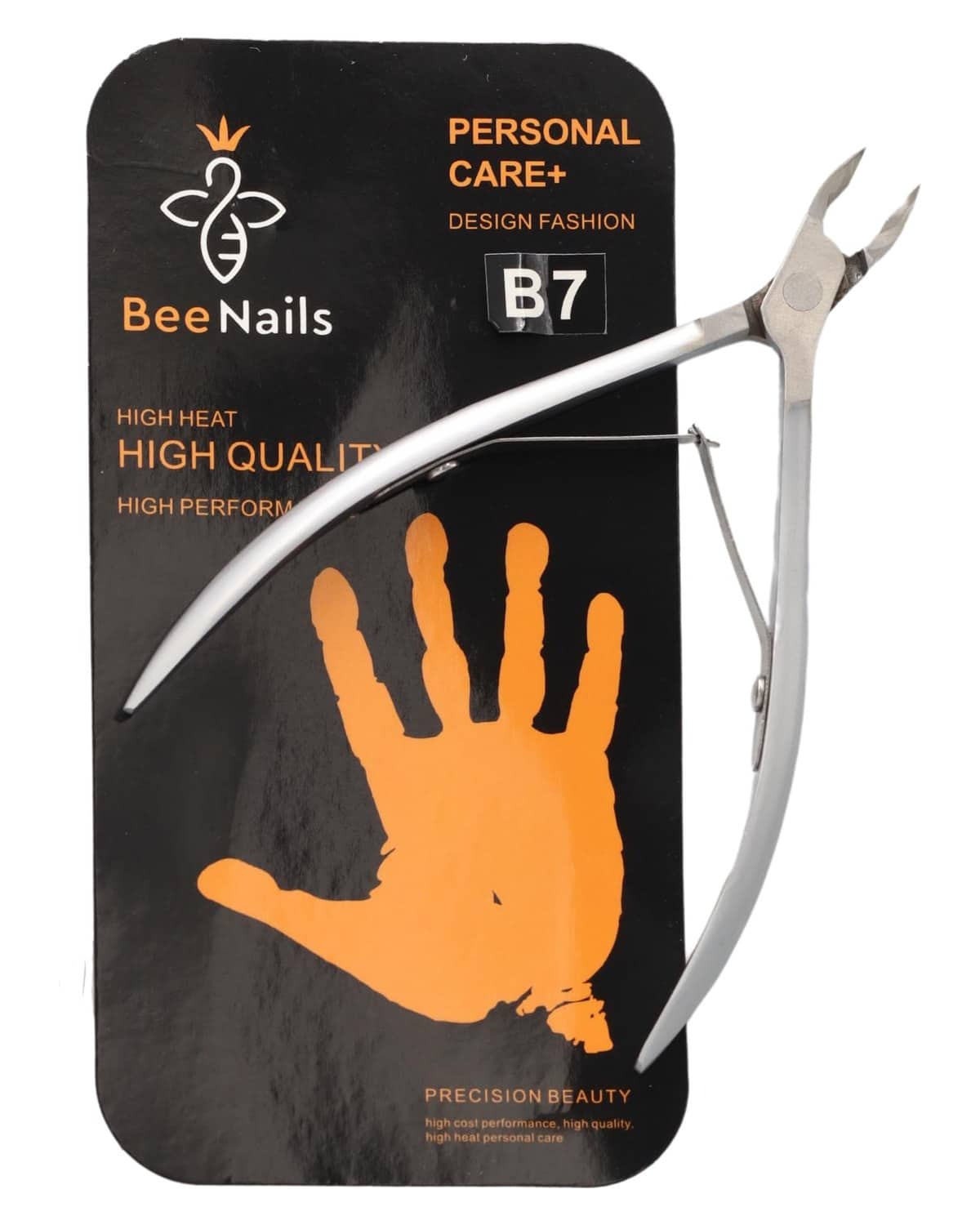 BeeNails Premium Stainless Steel Cuticle Nipper & Remover Kit for Flawless Manicures & Pedicures - Professional Clippers, Salon Grade Durable Tools for Fingernails and Toenails - | (B7)