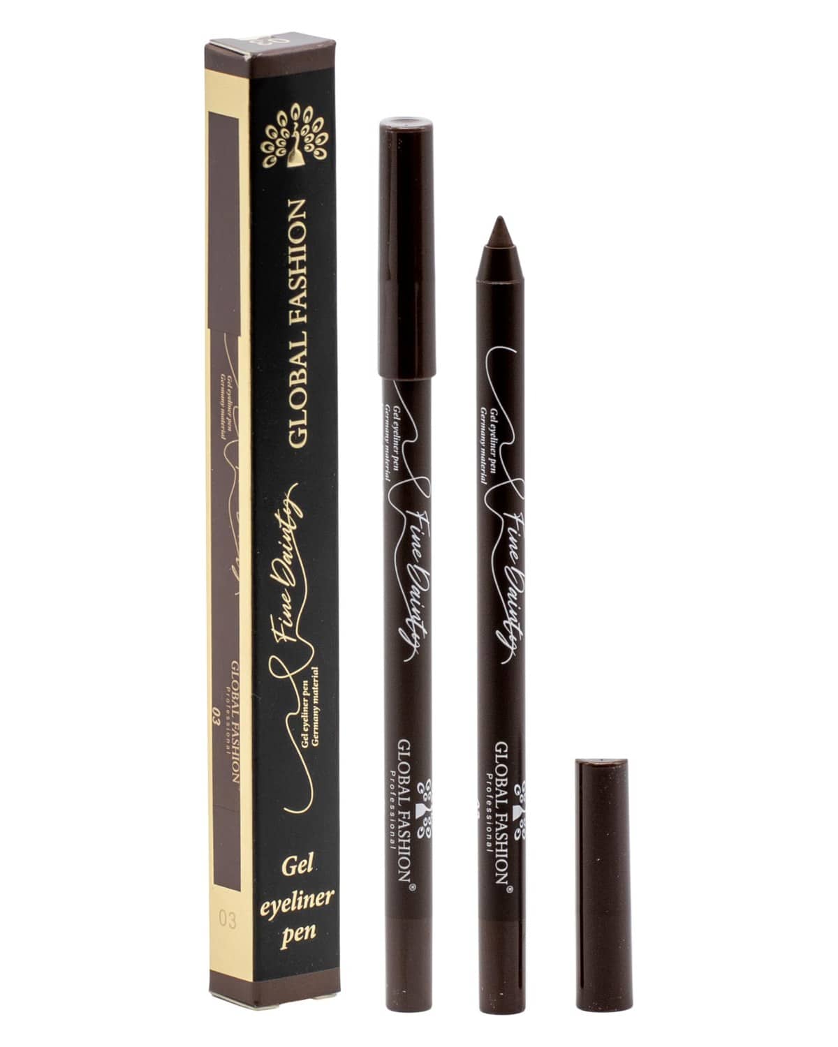 Waterproof Gel Eyeliner Pen, 0.2 mm Precision Twist-Up Tip, Smudge-Proof Kajal, Matte Finish, 12-Hour Wear, Vegan & Contact-Lens Safe, Sensitive Eyes (3 - Rich espresso brown)