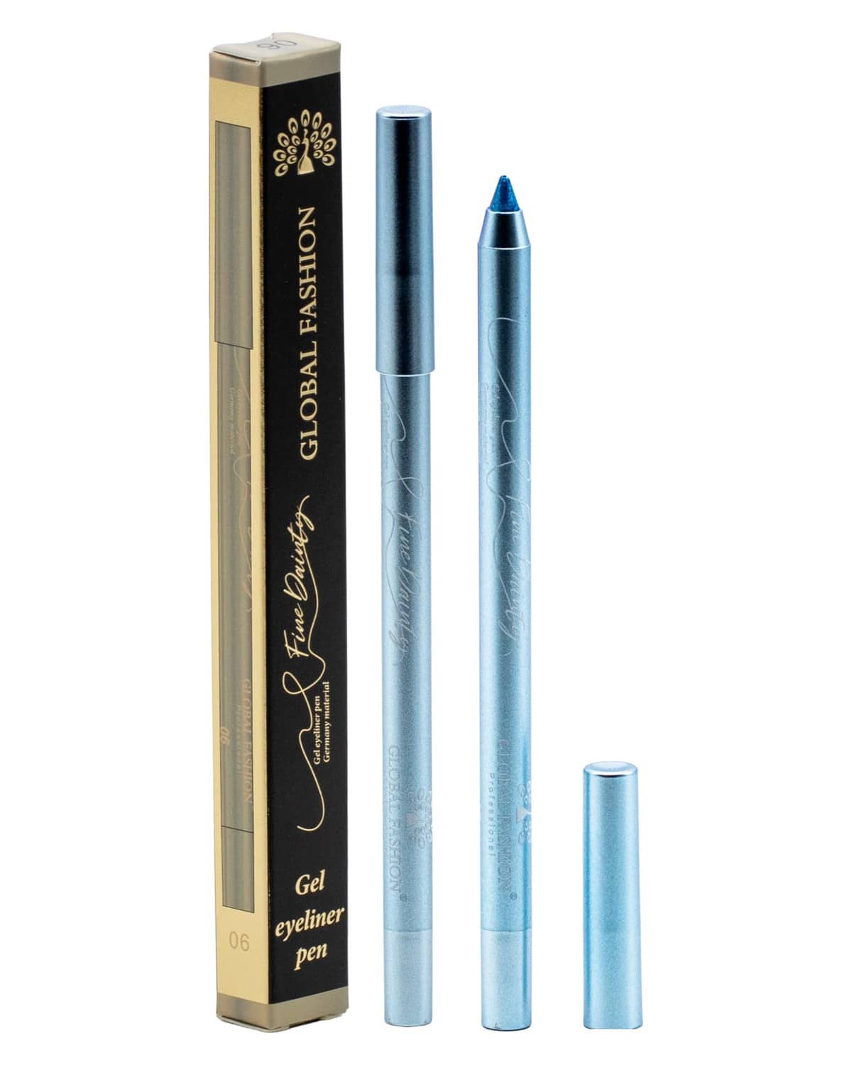 Waterproof Gel Eyeliner Pen, 0.2 mm Precision Twist-Up Tip, Smudge-Proof Kajal, Matte Finish, 12-Hour Wear, Vegan & Contact-Lens Safe, Sensitive Eyes (6 - Shimmering turquoise)