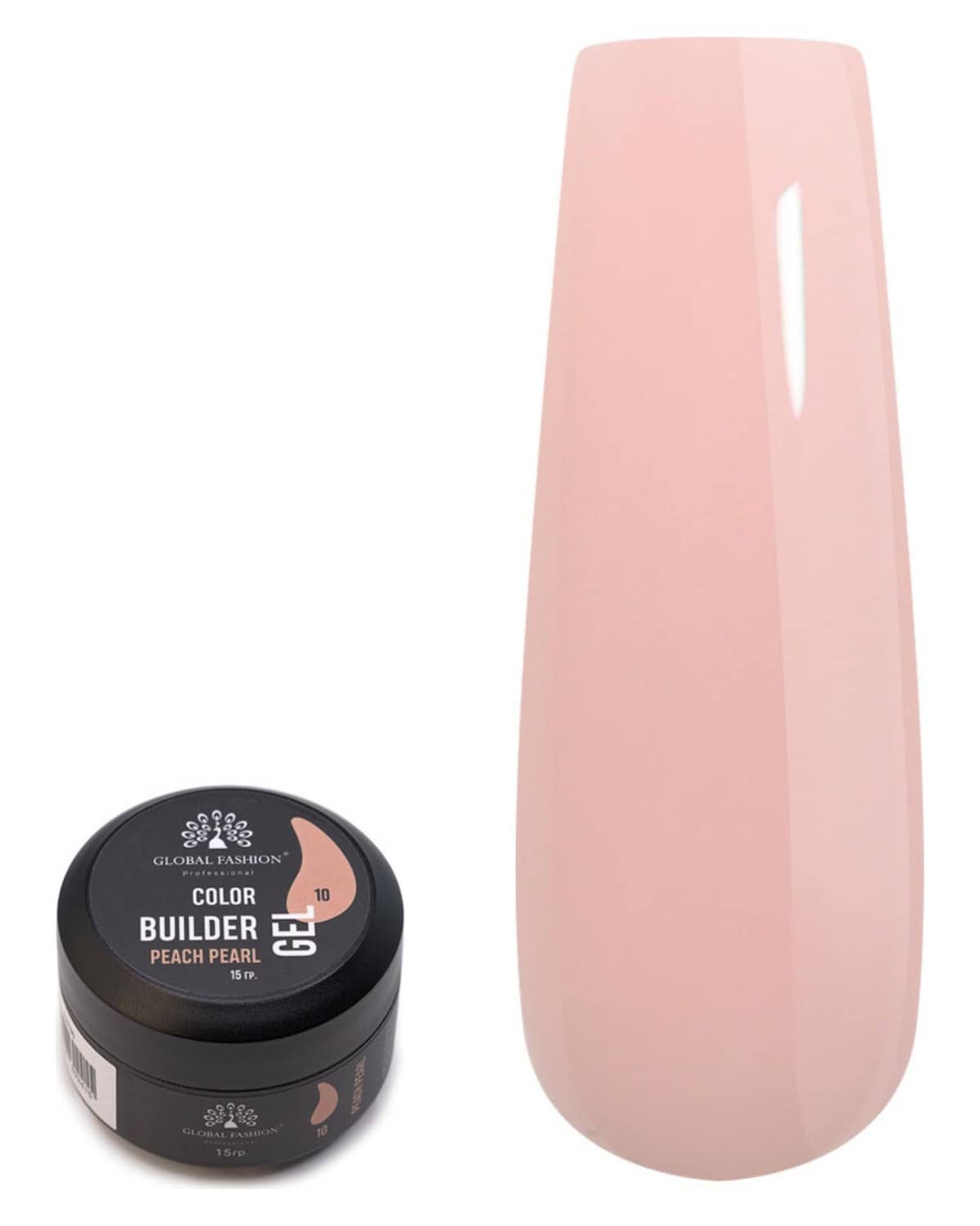 GLOBAL FASHION Professional Color Gel Builder 15g with 13 Shades: Unleash Your Inner Nail Artist with This Versatile Sculpting and Coloring Nail Art Toolkit (10 PEACH PEARL)