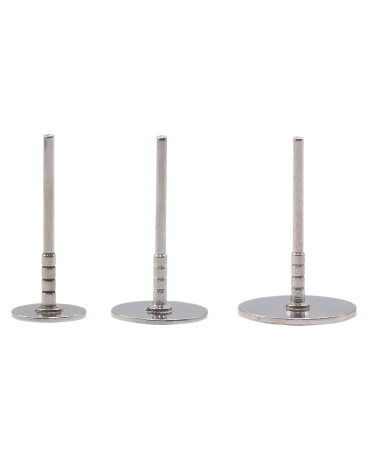 GLOBAL FASHION Professional Stainless Steel Disc for Sanding Paper (25mm, 20mm, 15mm) - Metal Disk Nail Drill Bits & Drill Nails Accessories | (Set of 3)