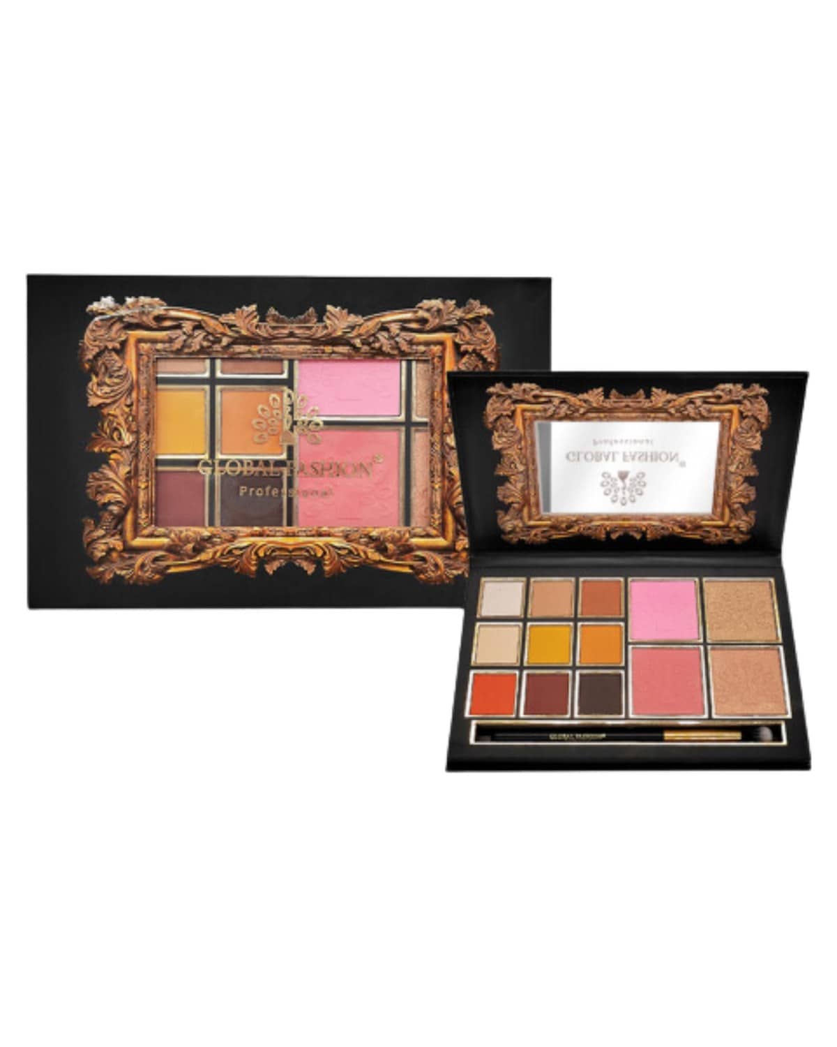 Global Fashion Professional 13-Color Eye Shadow Palette – High Pigment Matte & Shimmer Shades, Blendable, Long-Lasting Eyeshadow Makeup Palette for Day & Night Looks, All Skin Tone