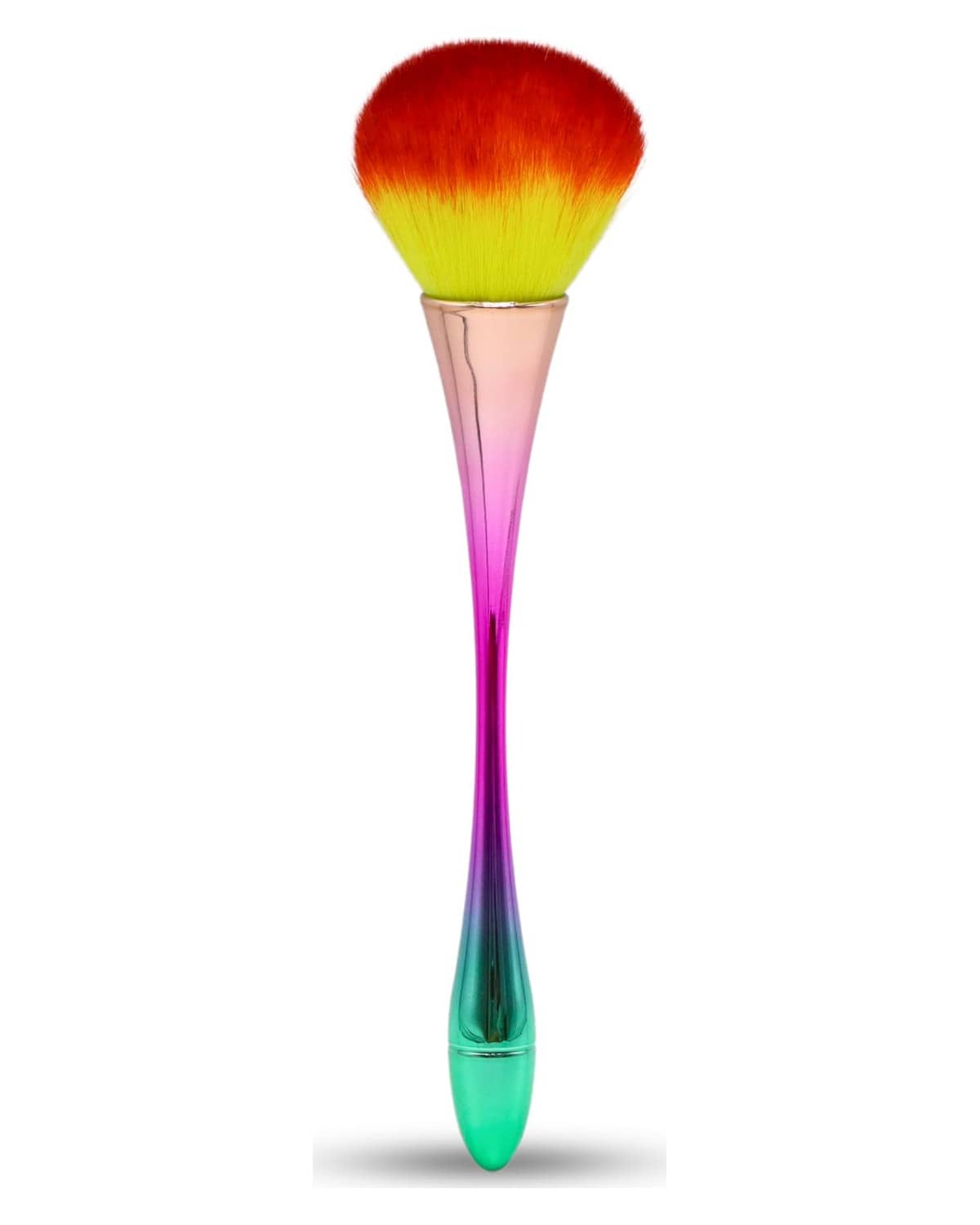 Nail Dust Removal Brush | Global Fashion Premium Effortless Vegan for Acrylic and Gel Nails | Manicure & Pedicure Clean Up Tool | Soft Bristles | Cruelty-Free | Eco-Friendly | Bronze Rainbow
