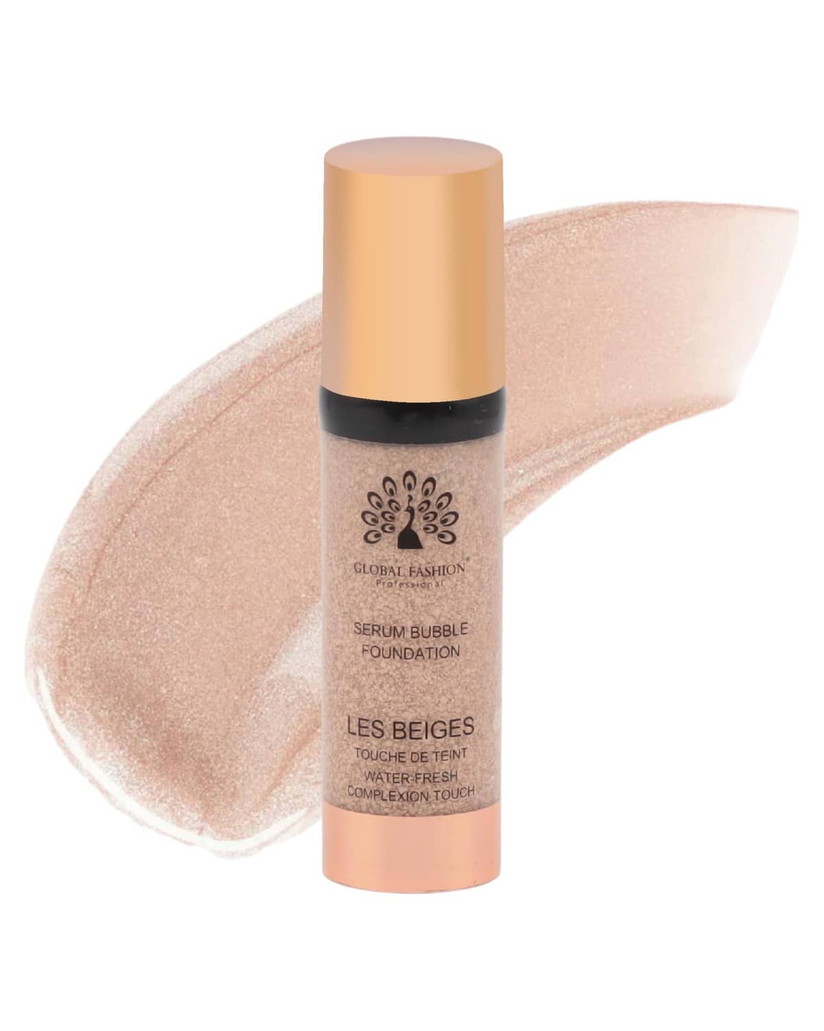 Global Fashion Serum Bubble Foundation 8 Shades - Water Fresh Bubble Serum with Weightless Buildable Coverage, Pore Blurring & All Day Hydrating Formula, Real Skin Finish (BF041)