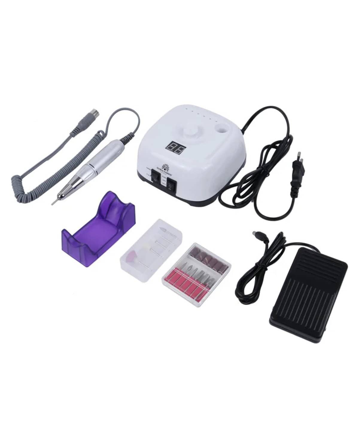 Power GF17 Electric Nail Drill - 45000 RPM Professional Manicure & Pedicure Kit, Portable, Quiet, Variable Speed, High-Speed Nail Drill for Acrylic Nails, Adjustable, CE Certified, Home & Salon Use
