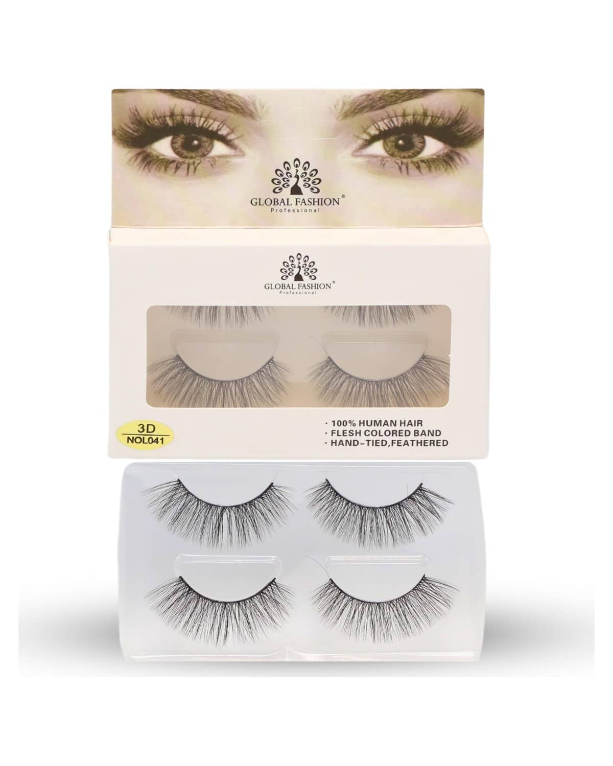 False Eyelashes Pack - Wispy Natural Look, Mink Fluffy Strips, Cat Eye and Fox Eye Lashes, Reusable, Easy Application, Perfect for Daily Wear & Special Occasions | (Eyelash 3D MOL041-4Pcs)