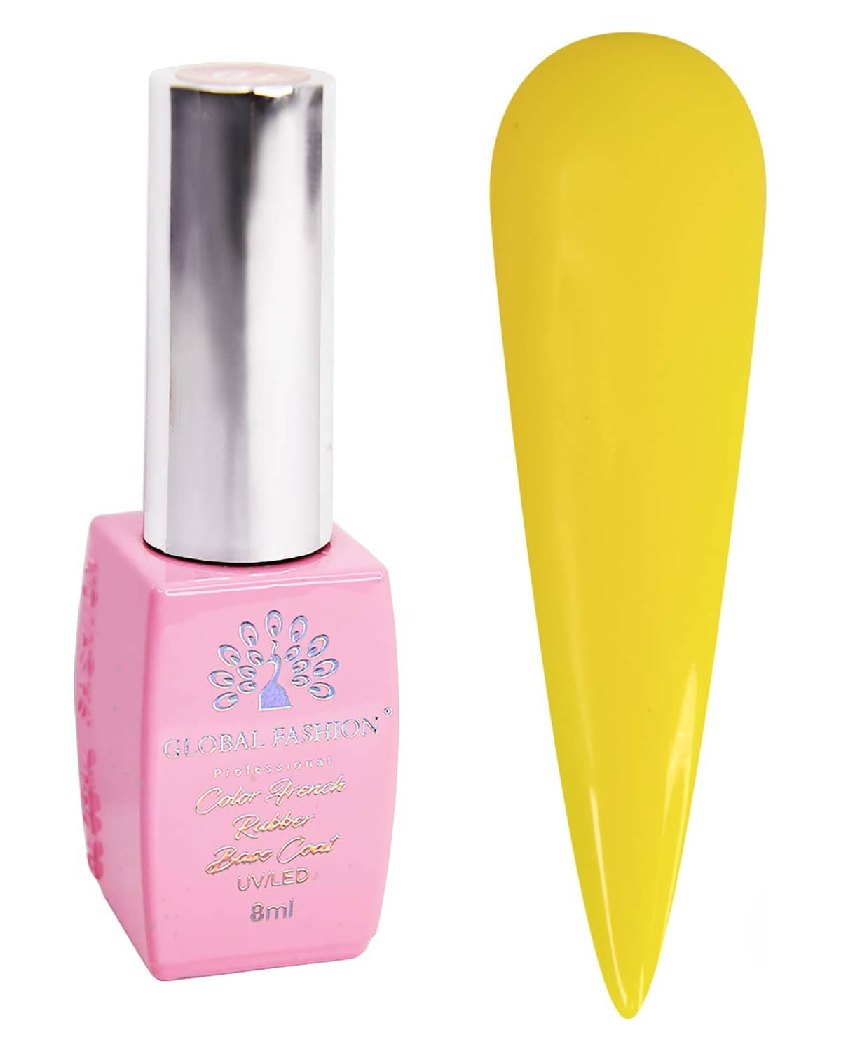 GLOBAL FASHION Neon Dream Nails! Neon Base Coat (8ml) - Vegan, Cruelty-Free, Chip-Resistant. Promotes Healthy Nails, Long-Lasting Gel Manicures | (12, 8 ml)