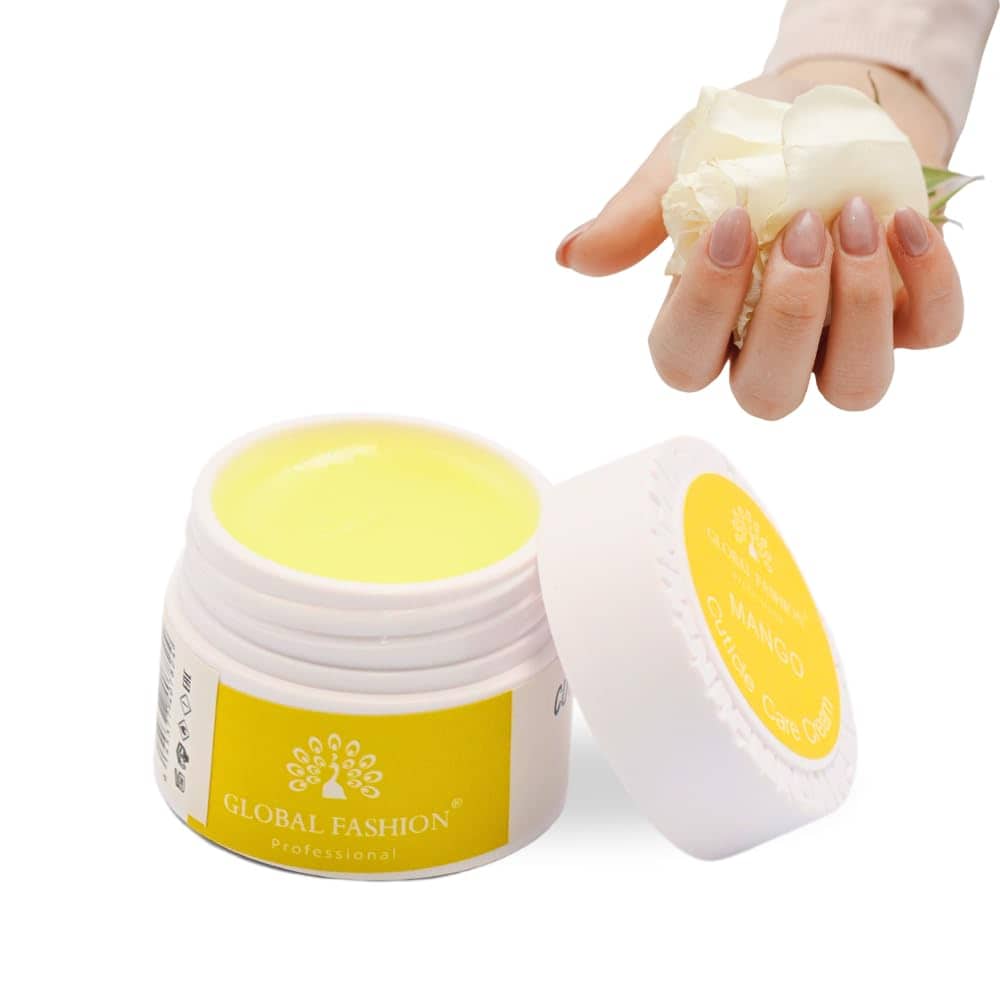 GLOBAL FASHION Professional Nourishing Cuticle Cream with Mango 5g - Strengthens Dry, Brittle Nails & Softens Cuticles - by | (Mango 5g)