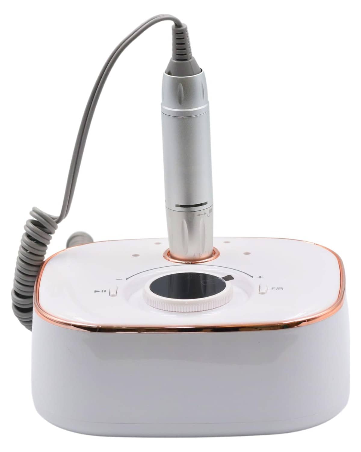 GLOBAL FASHION S306 Cordless Nail Drill – 35,000 RPM Rechargeable E-File, LCD Display, Adjustable Speed, Lightweight, Low Noise, for Gel,Acrylic Nails, DIY Manicure & Pedicure at Home or Salon (White)